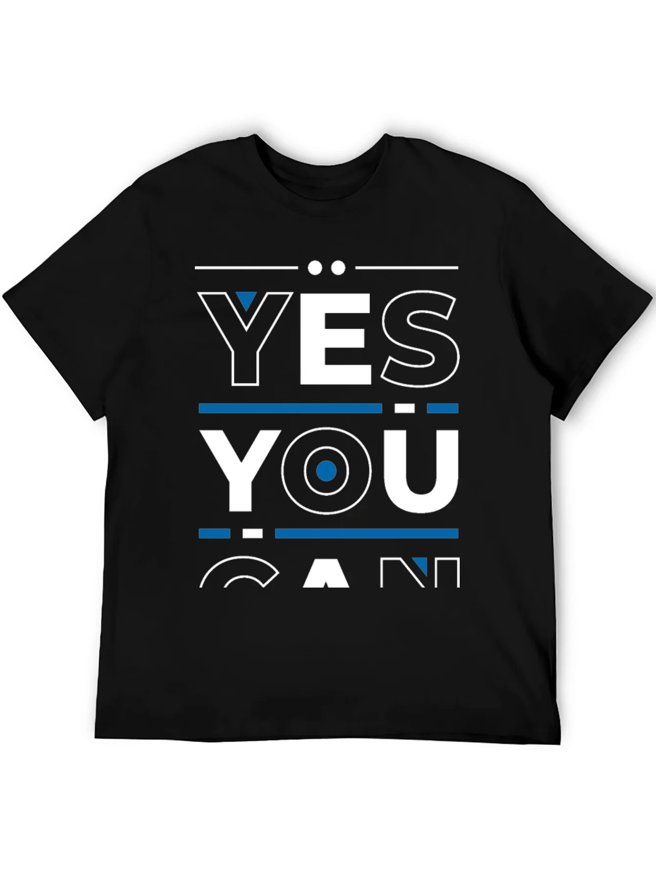 Camiseta Yes You Can Negra para Hombre