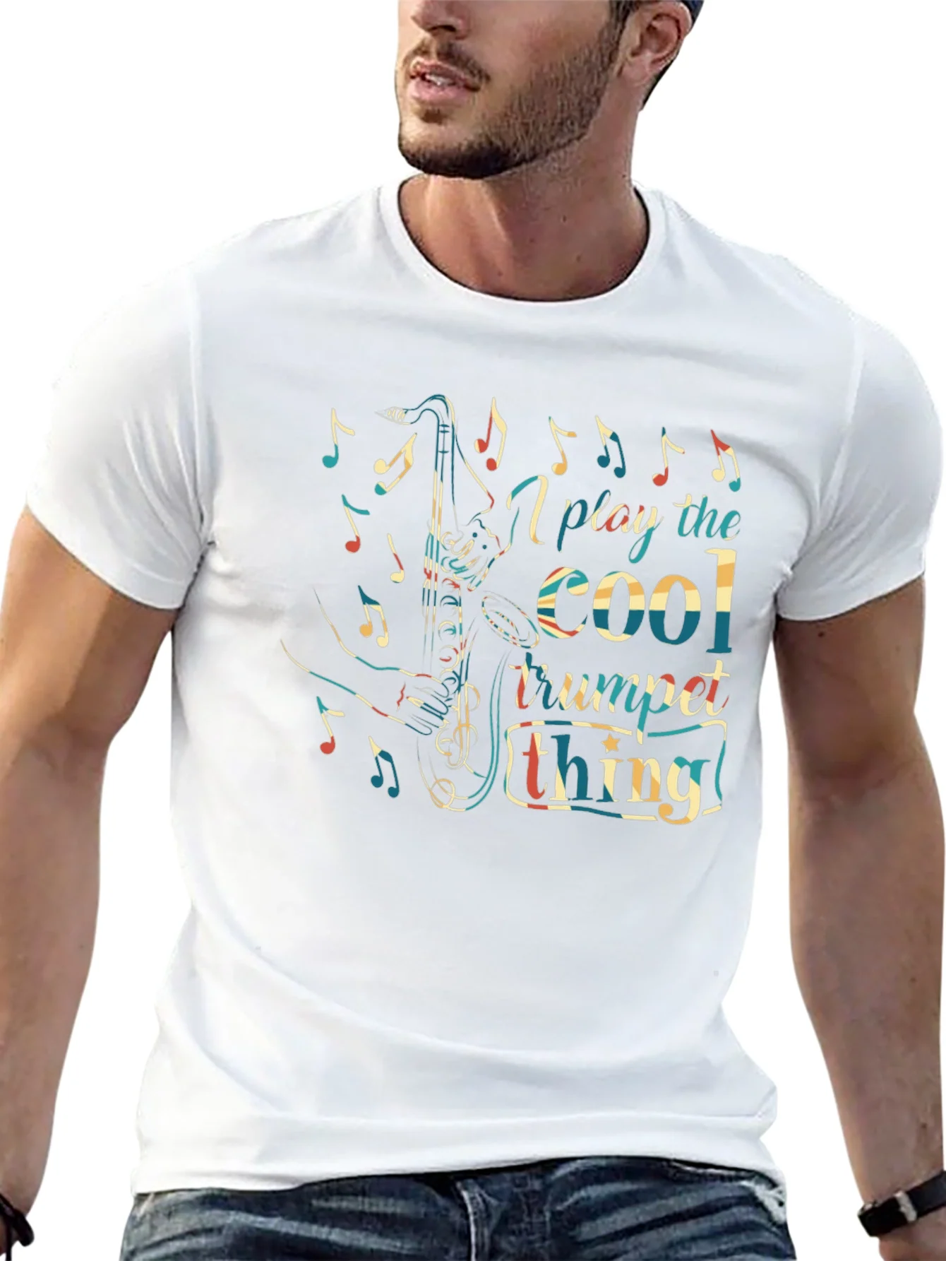 Camiseta Negra con Dise?o de Saxof¨®n Cool