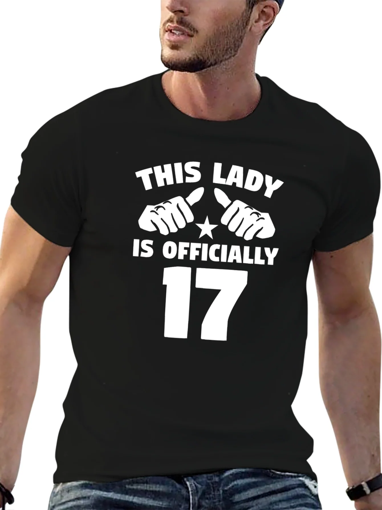 Camiseta Negra de Cumplea?os 17 A?os