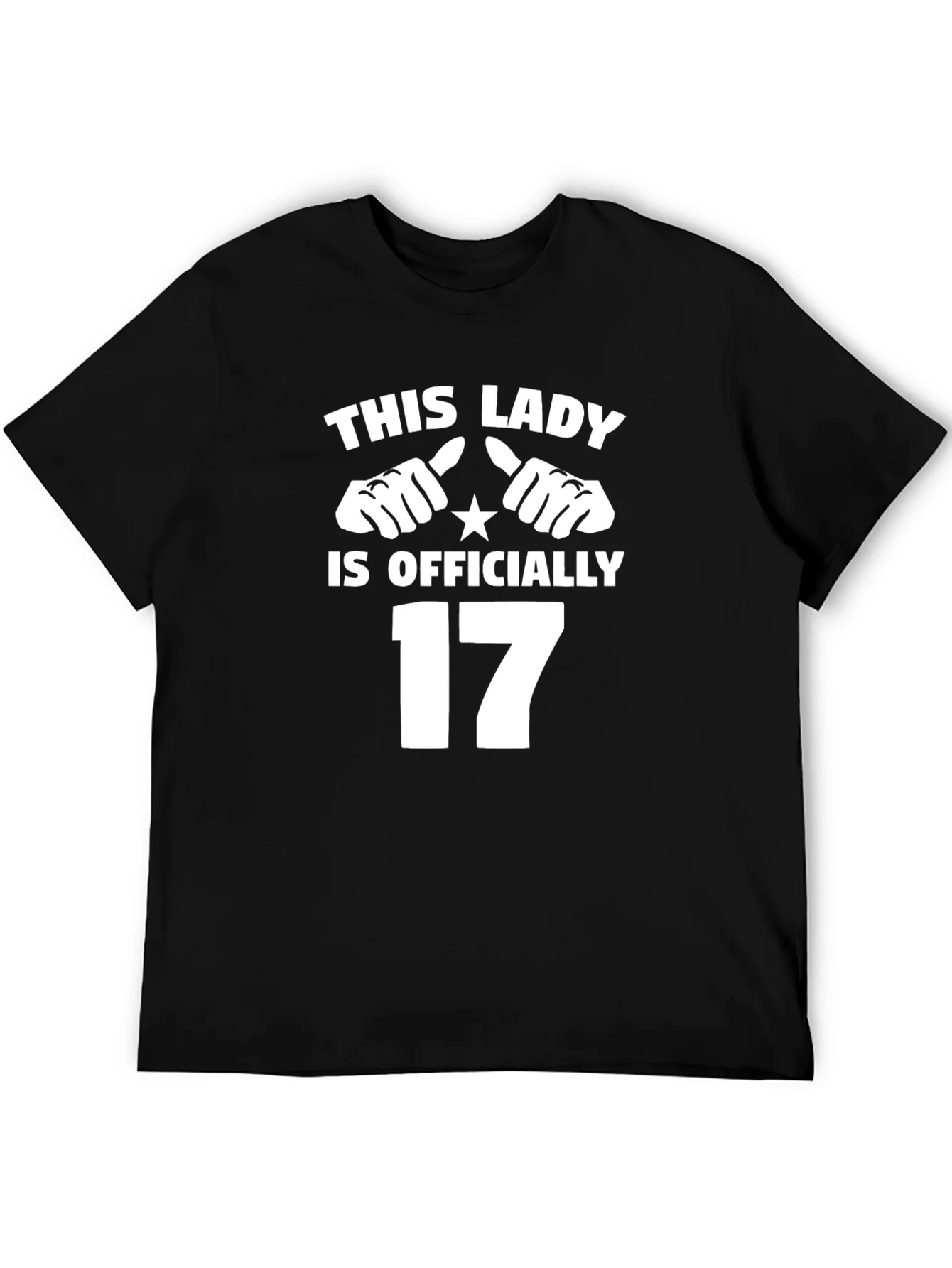 Camiseta Negra de Cumplea?os 17 A?os