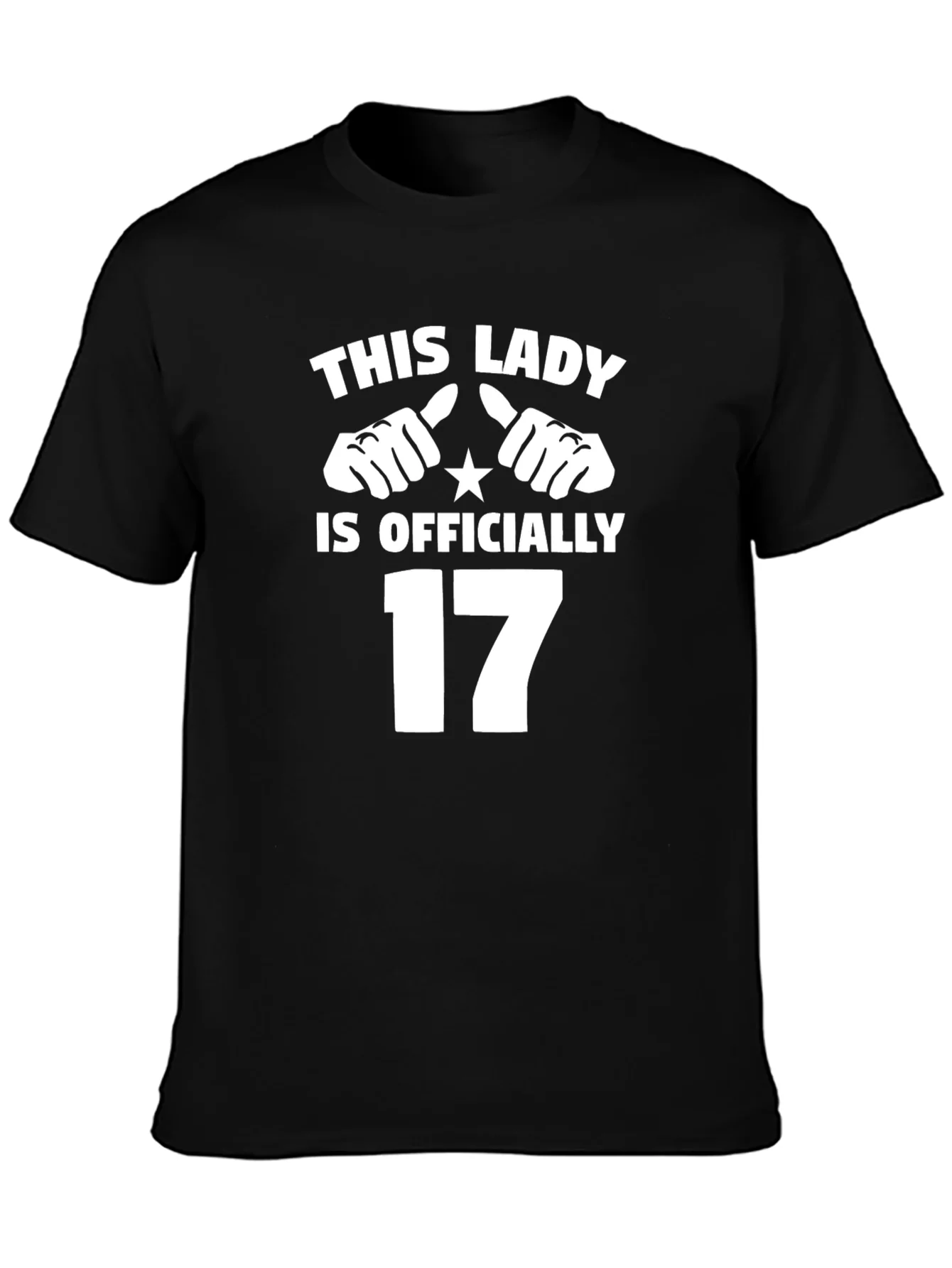 Camiseta Negra de Cumplea?os 17 A?os