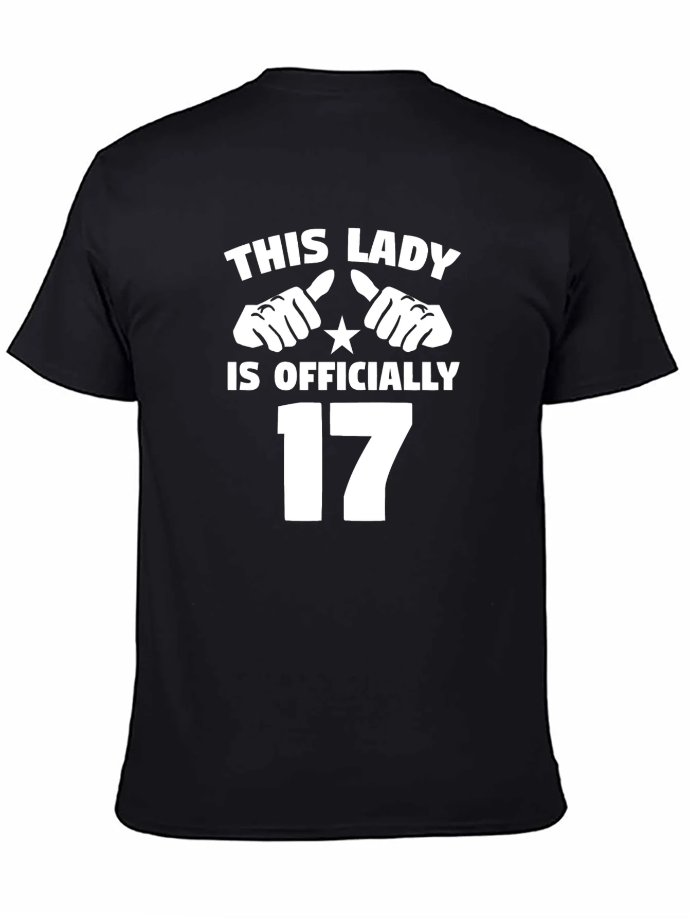 Camiseta Negra de Cumplea?os 17 A?os
