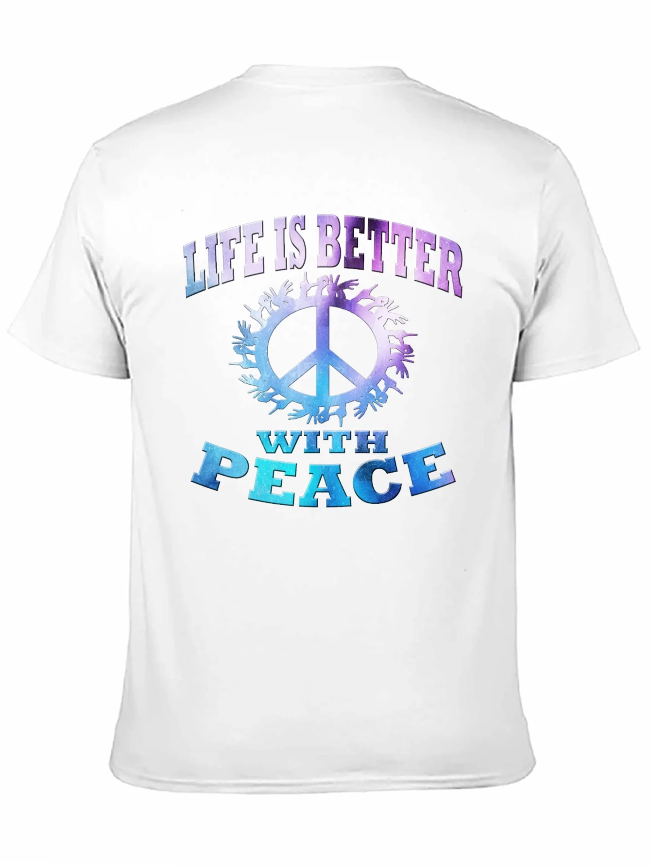 Camiseta Negra Unisex con Mensaje de Paz