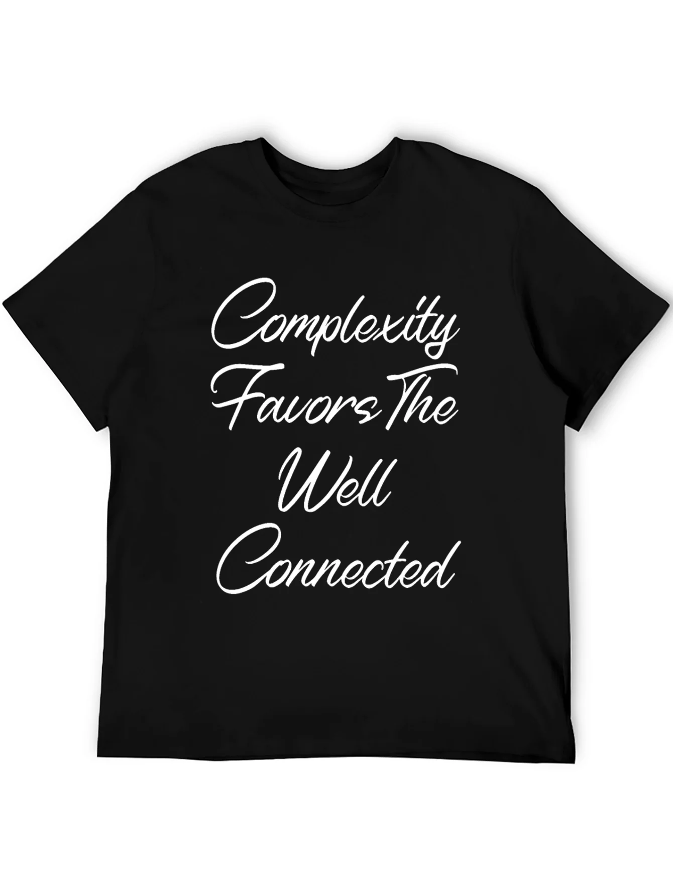 Rebbecca Complexity Favors the Well Connected Black T-Shirt