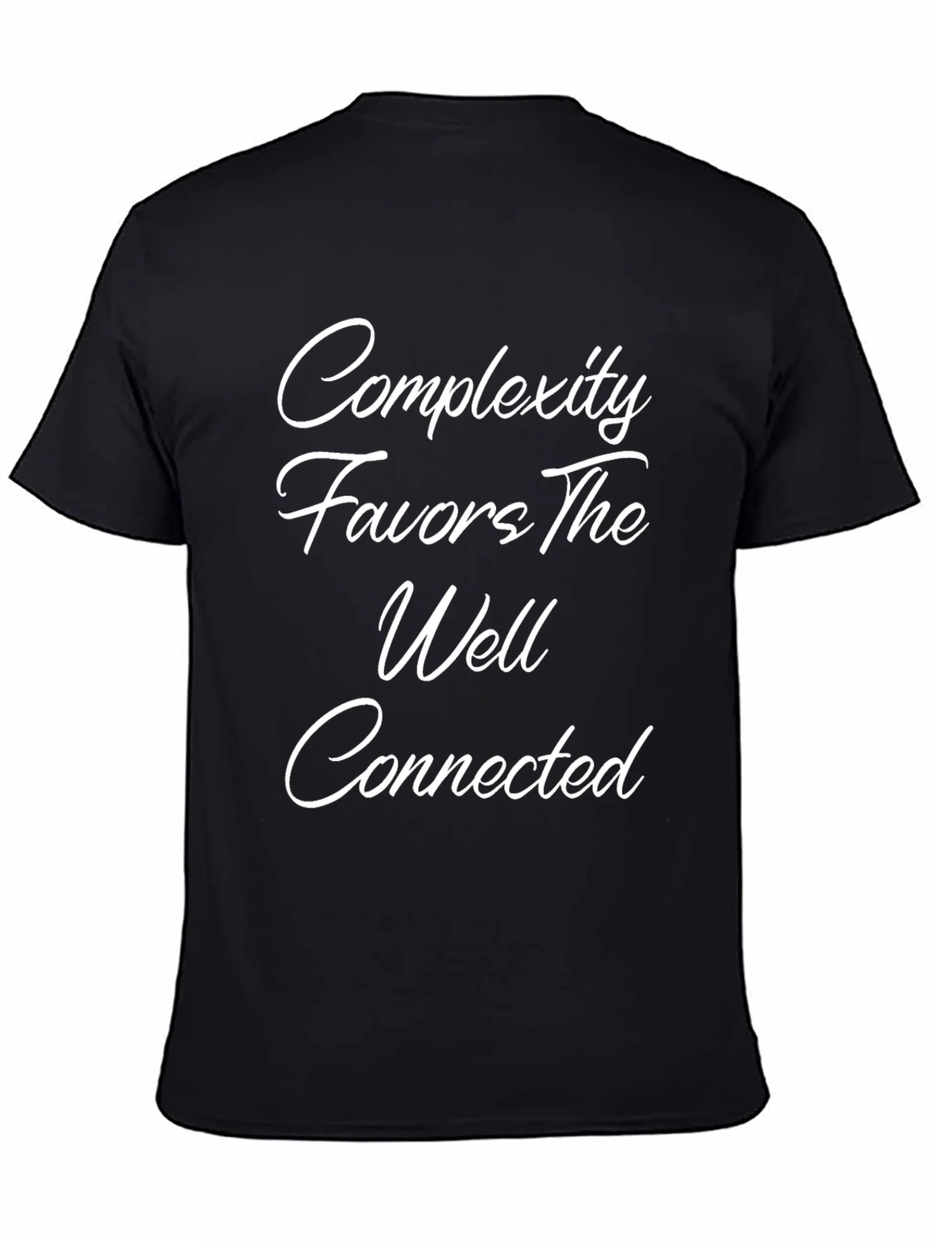 Rebbecca Complexity Favors the Well Connected Black T-Shirt