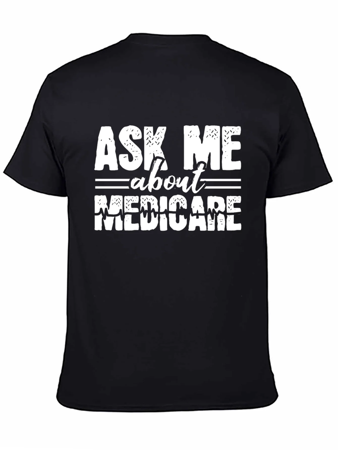 Camiseta Negra Ask Me About Medicare