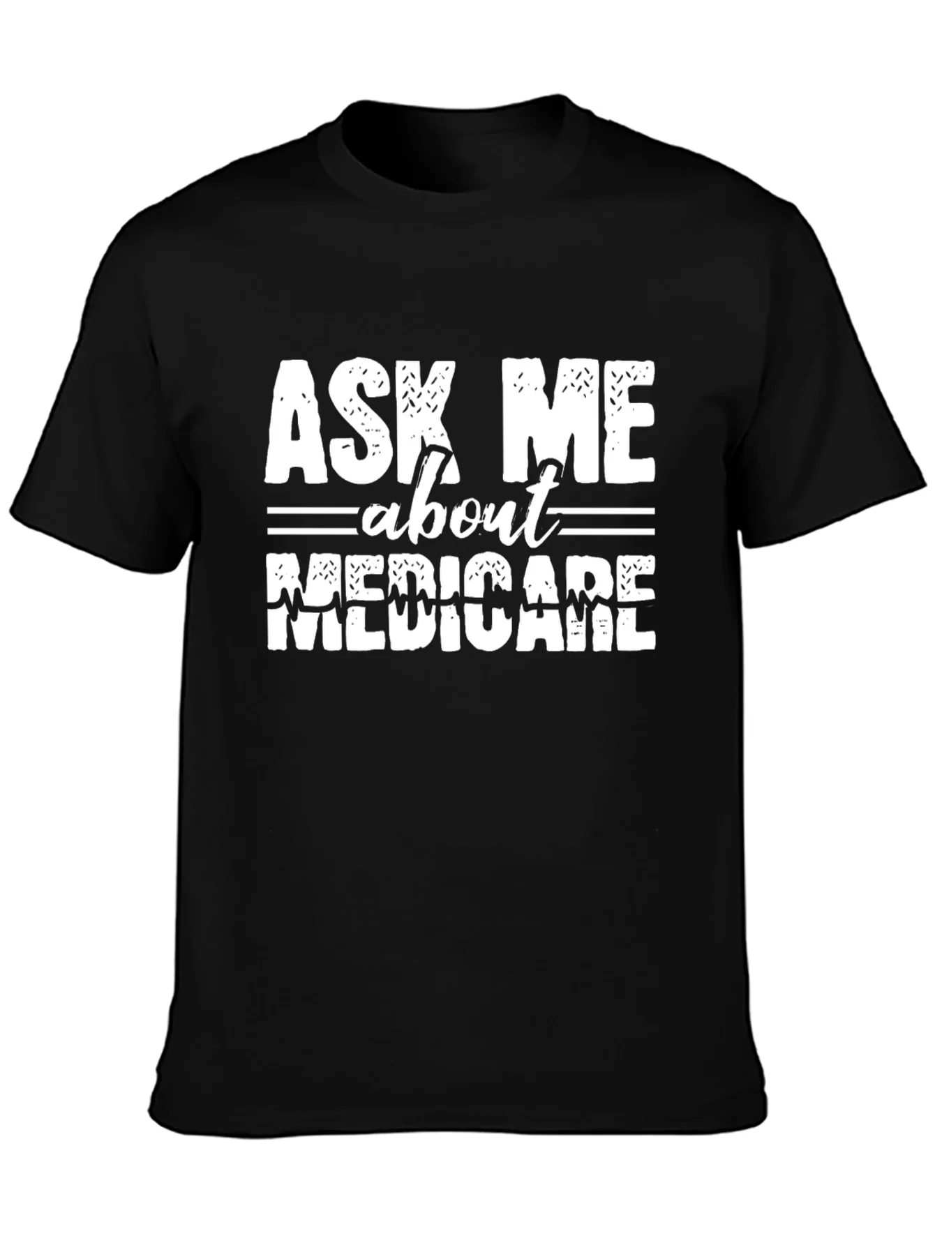 Camiseta Negra Ask Me About Medicare