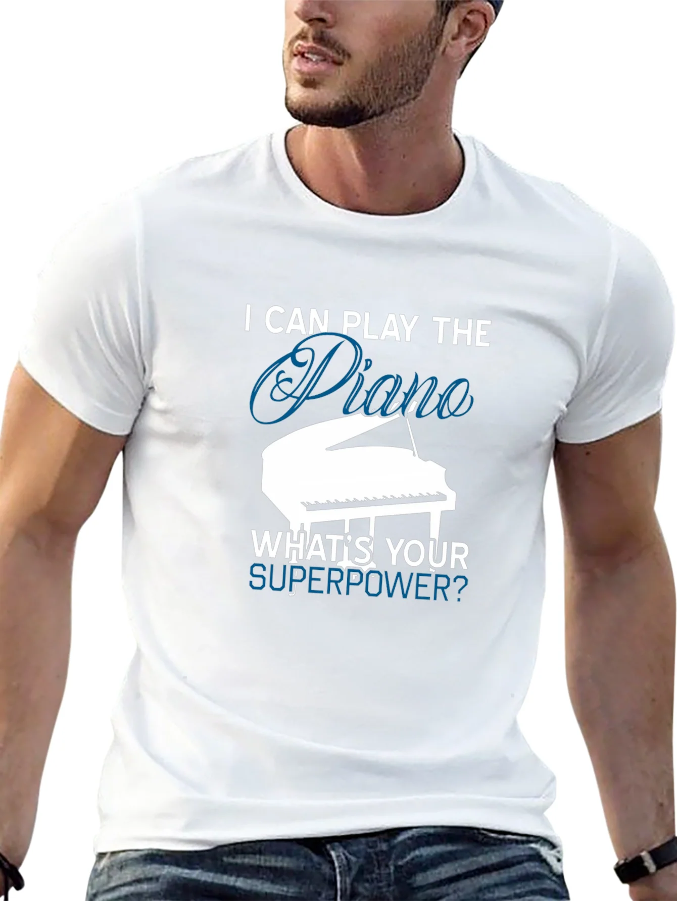 Rebbecca Piano Superpower T-Shirt - Musician Gift