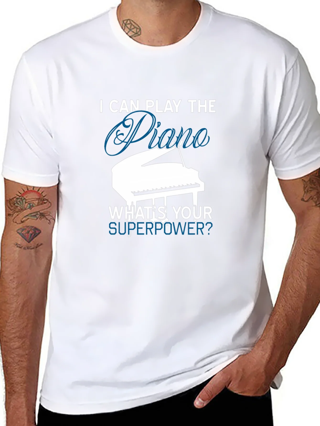 Rebbecca Piano Superpower T-Shirt - Musician Gift