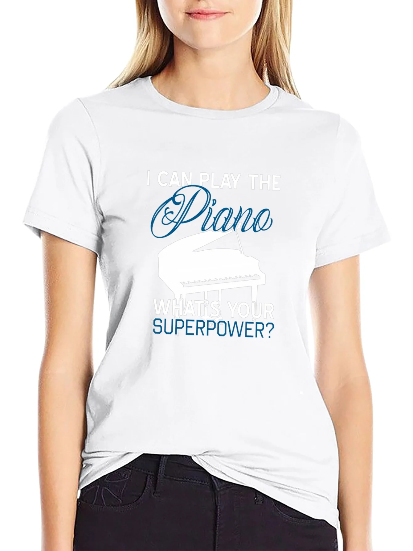 Rebbecca Piano Superpower T-Shirt - Musician Gift