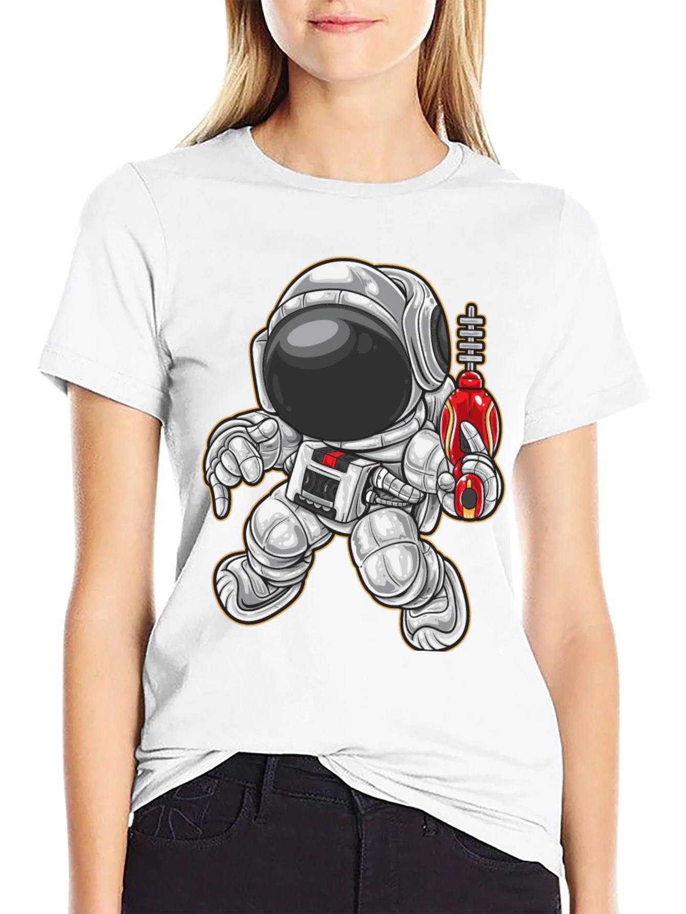 Rebbecca Astronaut Graphic Tee - Space Explorer T-Shirt