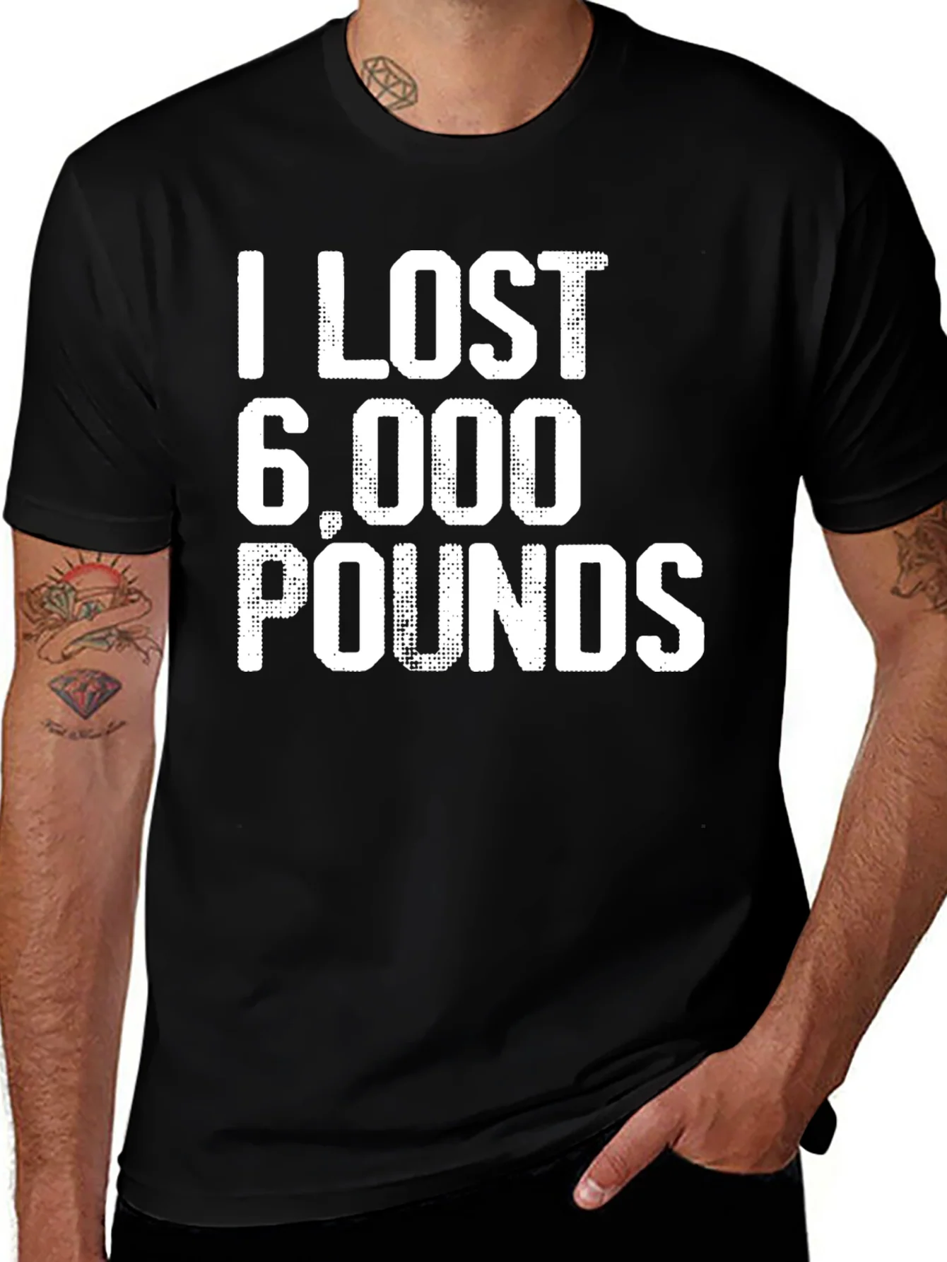 Camiseta Negra Divertida: ?Perd¨ª 6000 Libras!