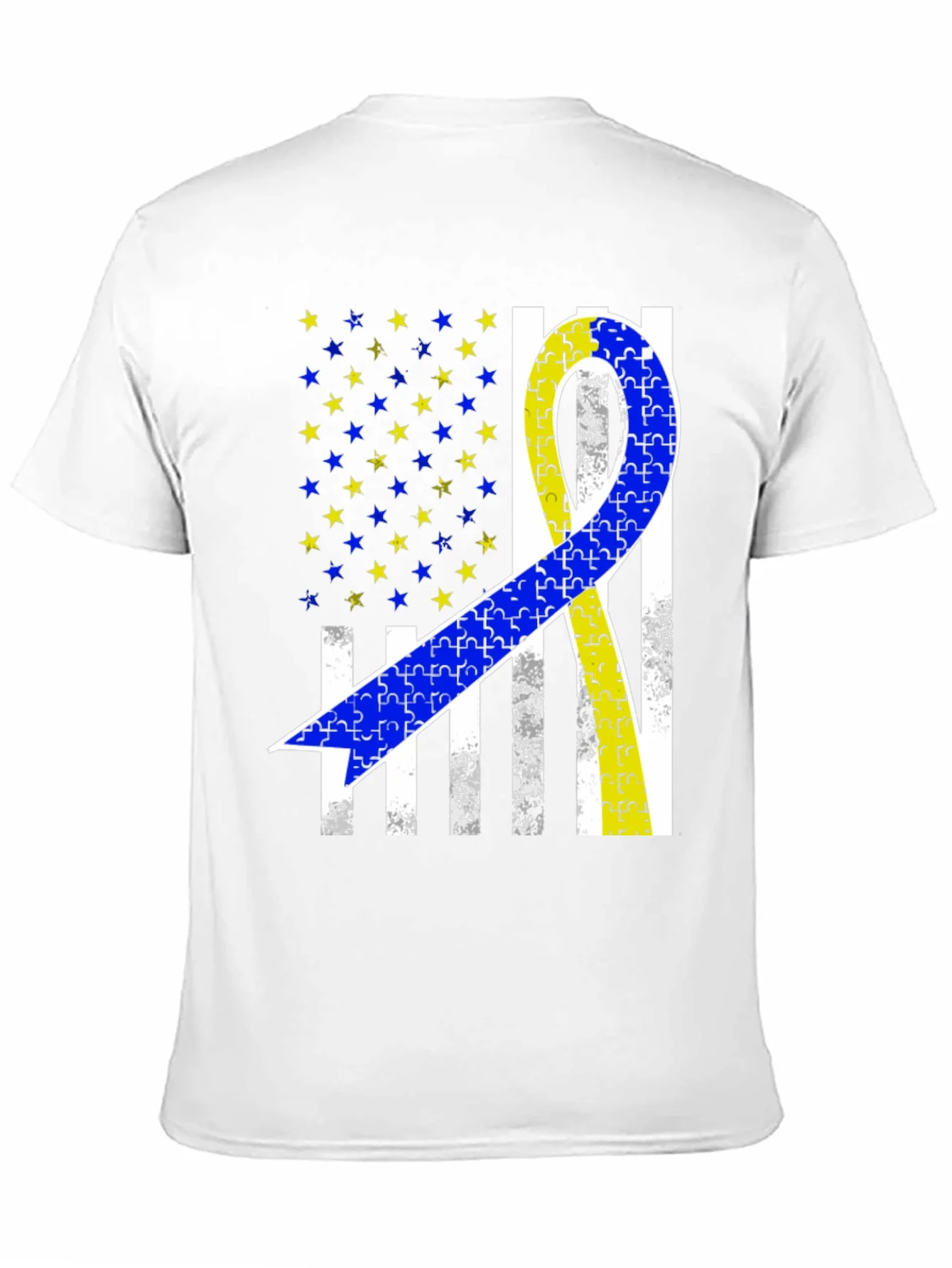 Camiseta Conciencia S¨ªndrome de Down Dise?o Bandera EE. UU.