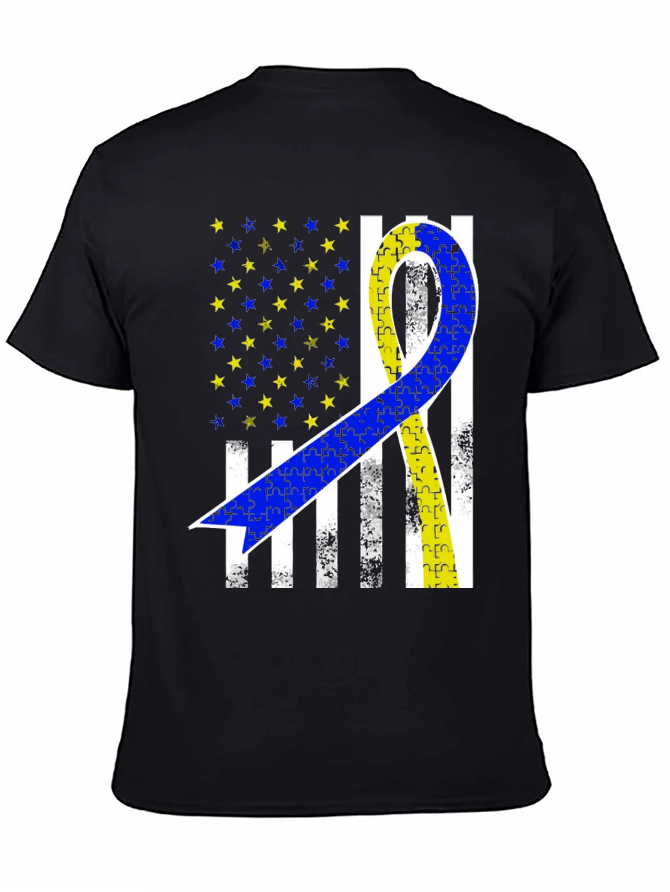 Camiseta Conciencia S¨ªndrome de Down Dise?o Bandera EE. UU.