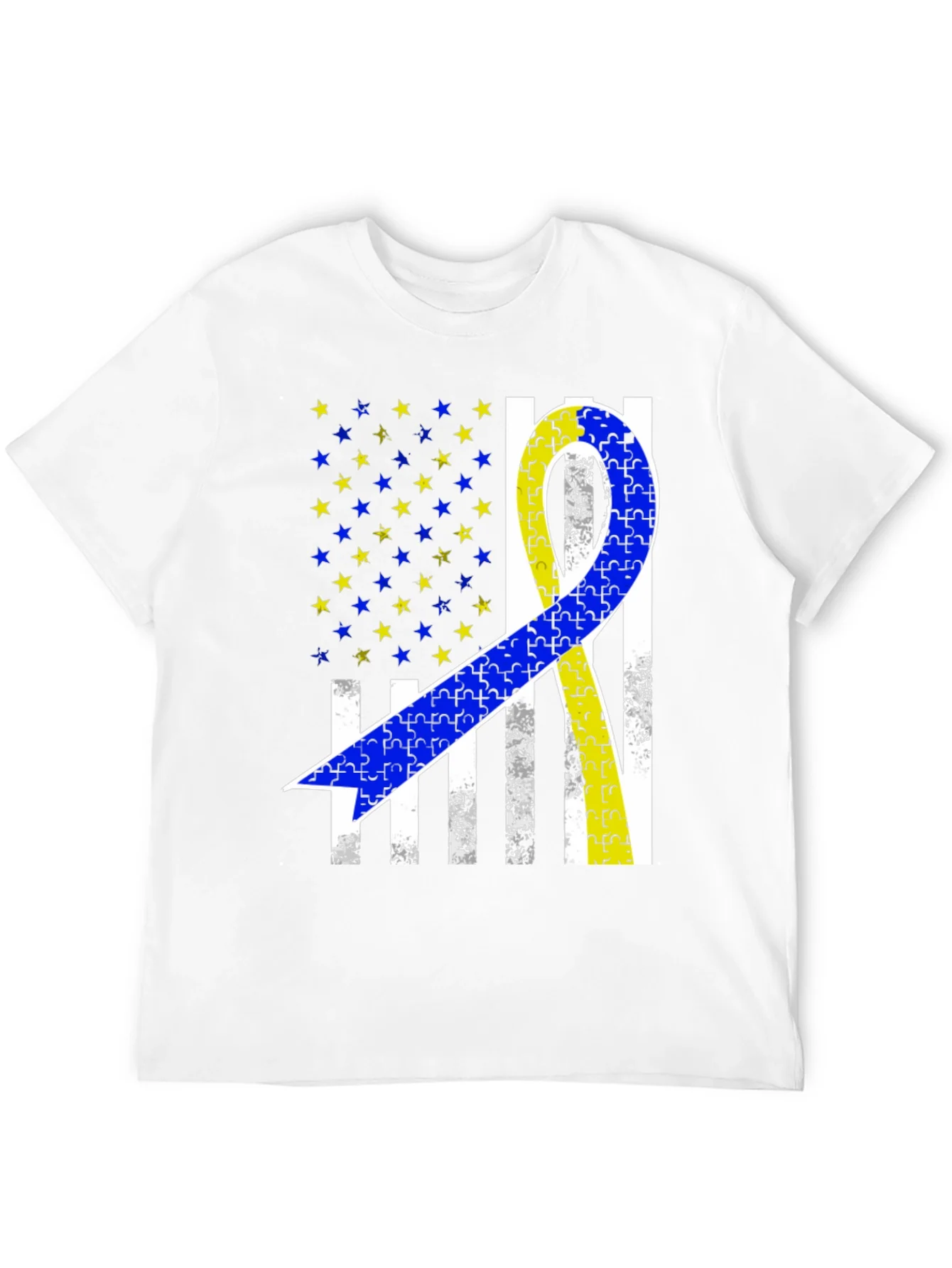 Camiseta Conciencia S¨ªndrome de Down Dise?o Bandera EE. UU.