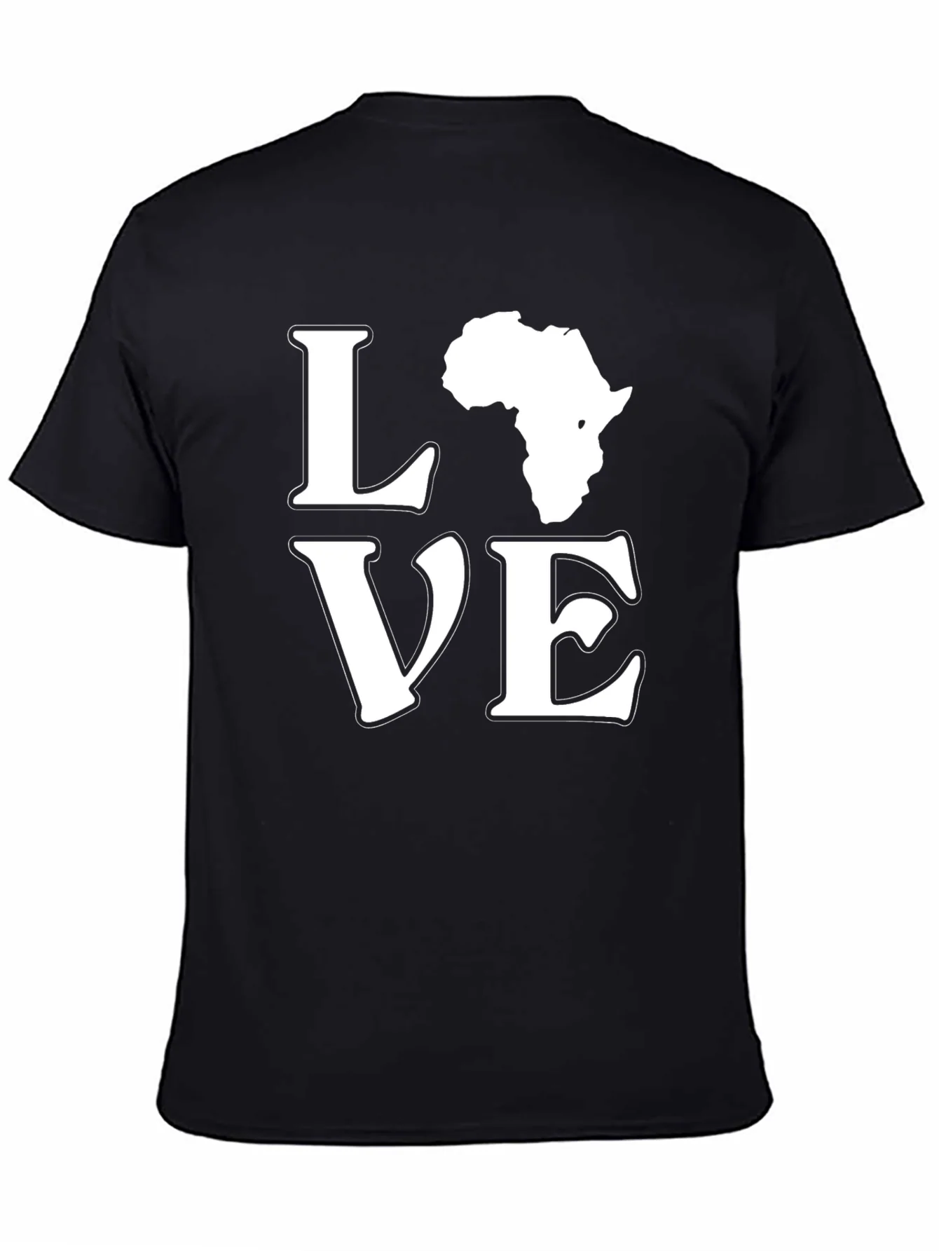 Camiseta Negra Love Africa para Hombre