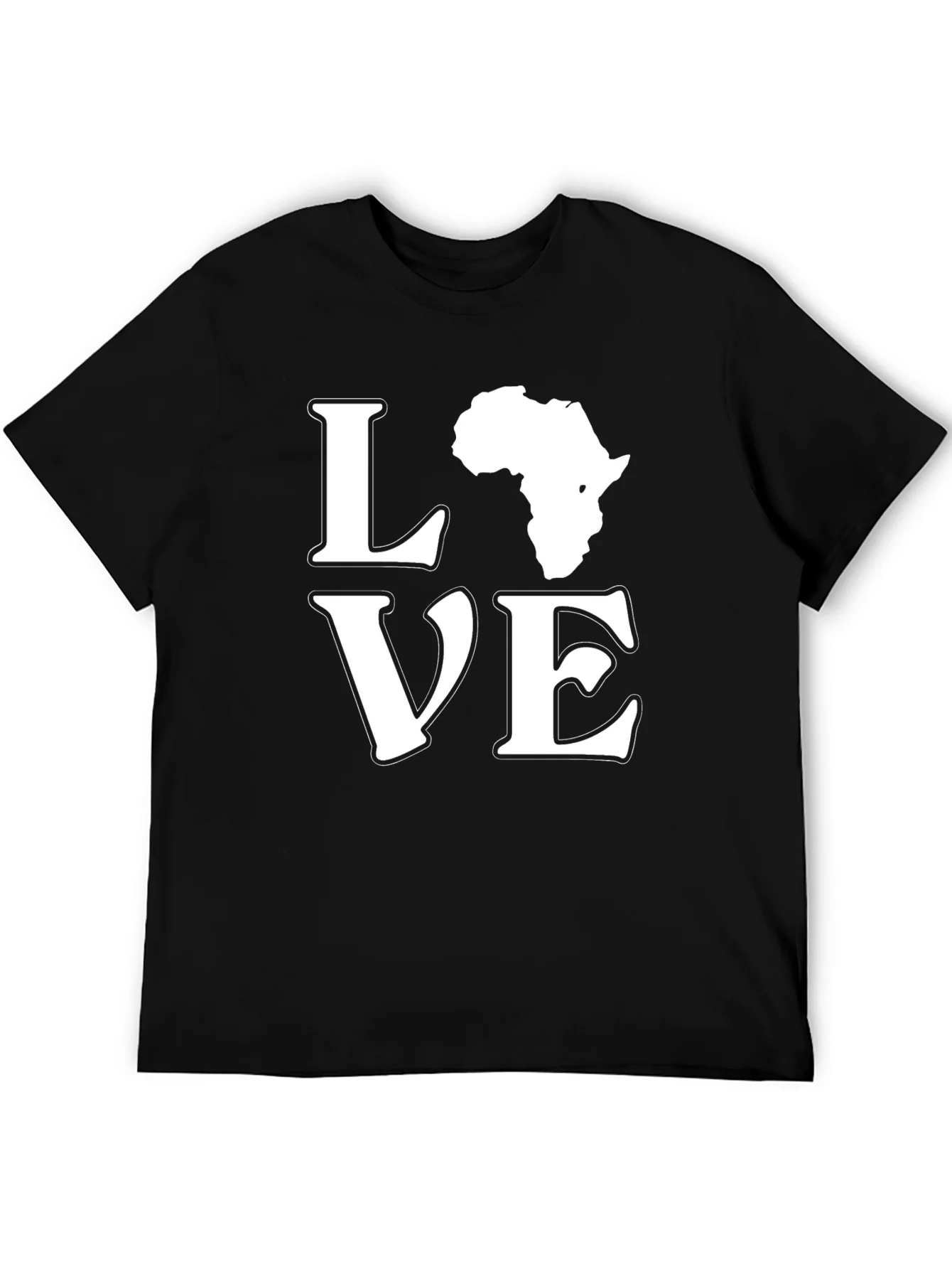 Camiseta Negra Love Africa para Hombre