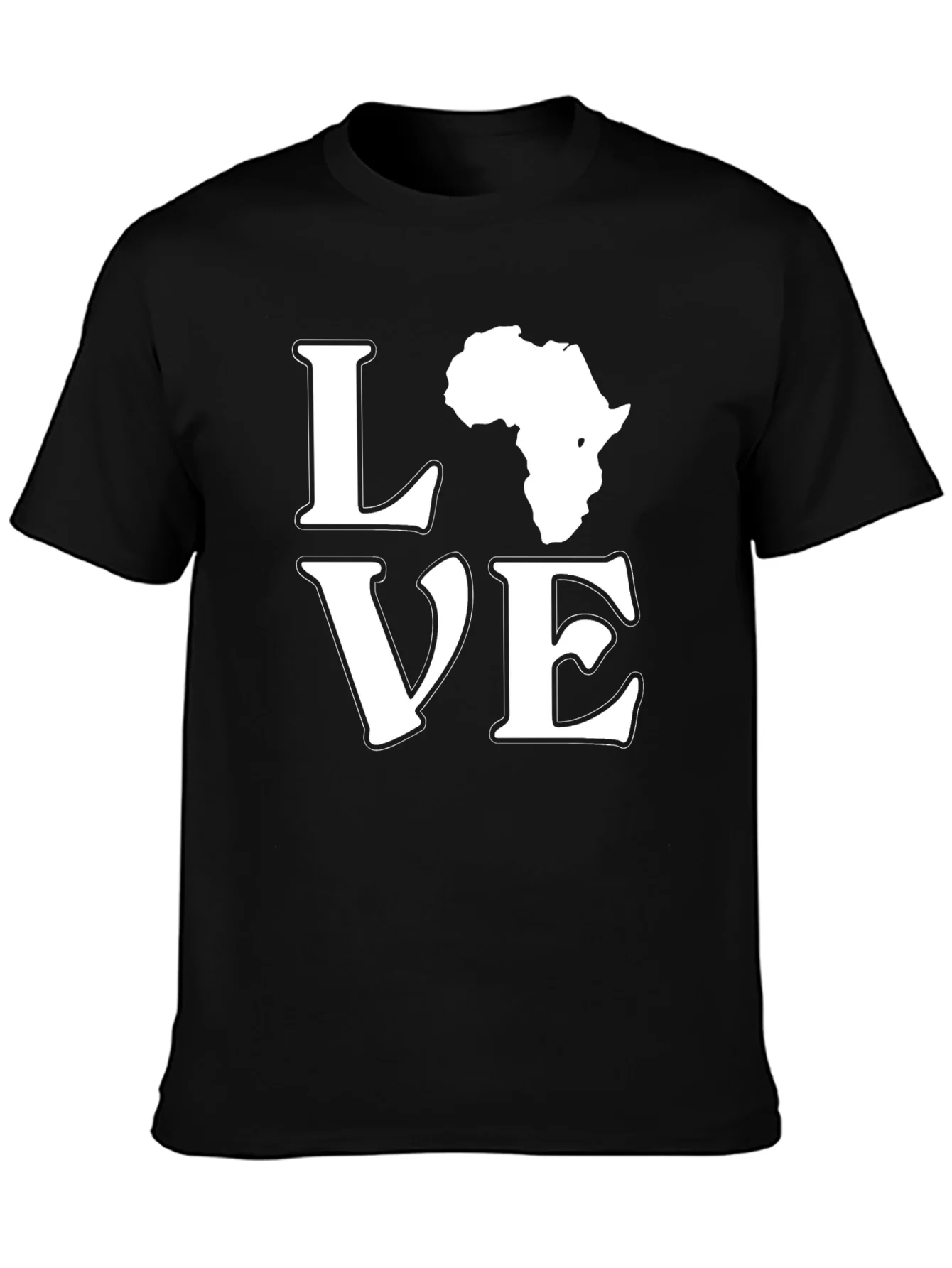 Camiseta Negra Love Africa para Hombre
