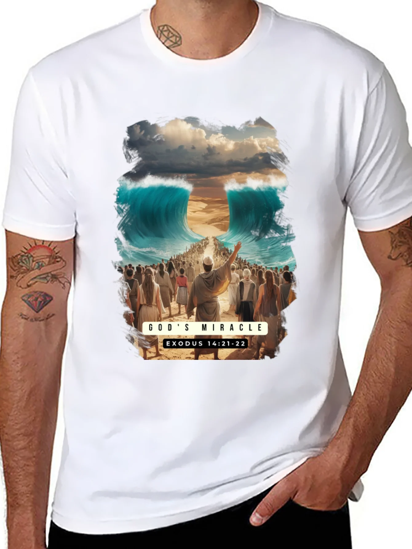Rebbecca Gods Miracle Exodus T-Shirt