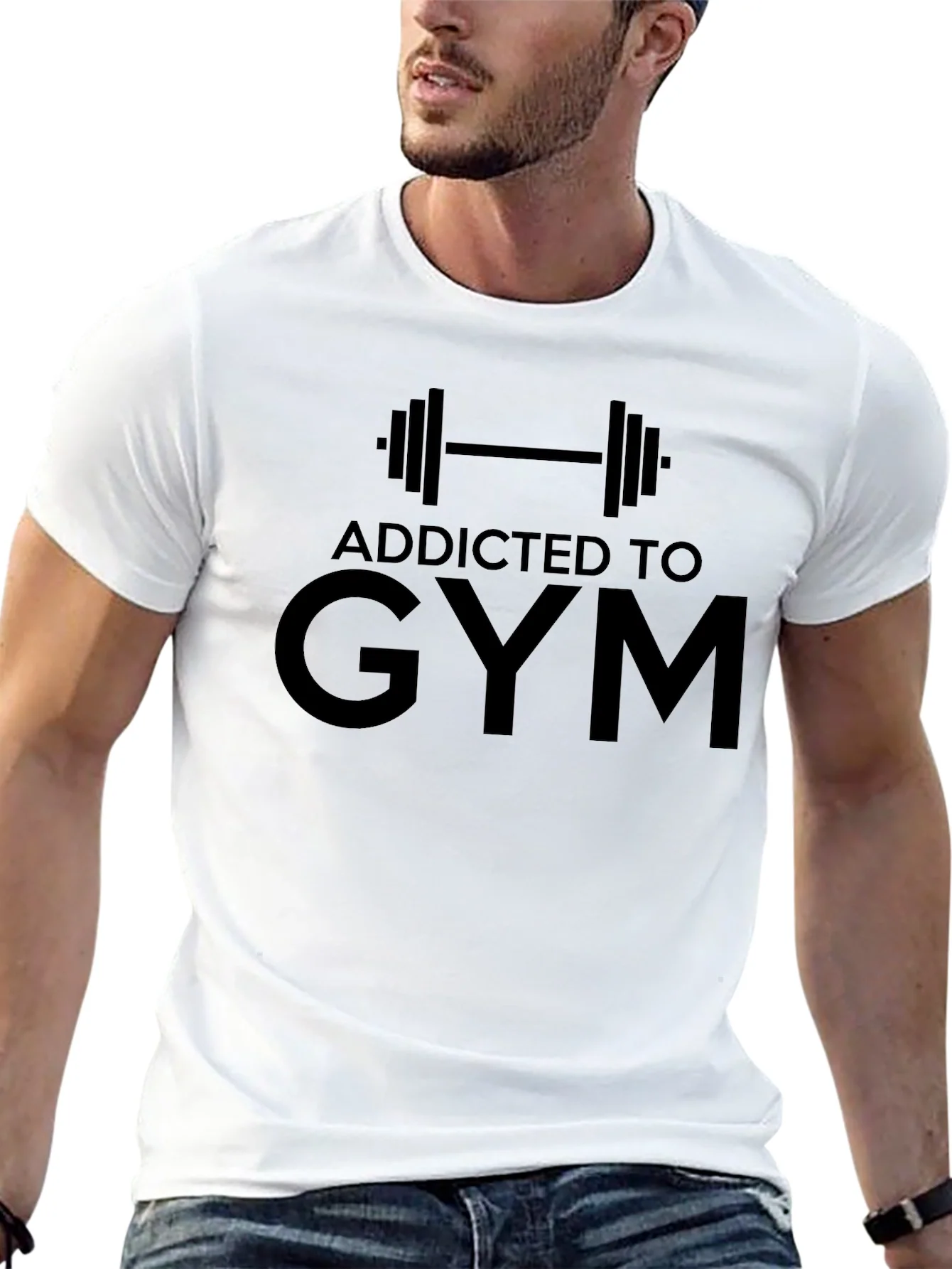 Camiseta Negra Addicted to Gym