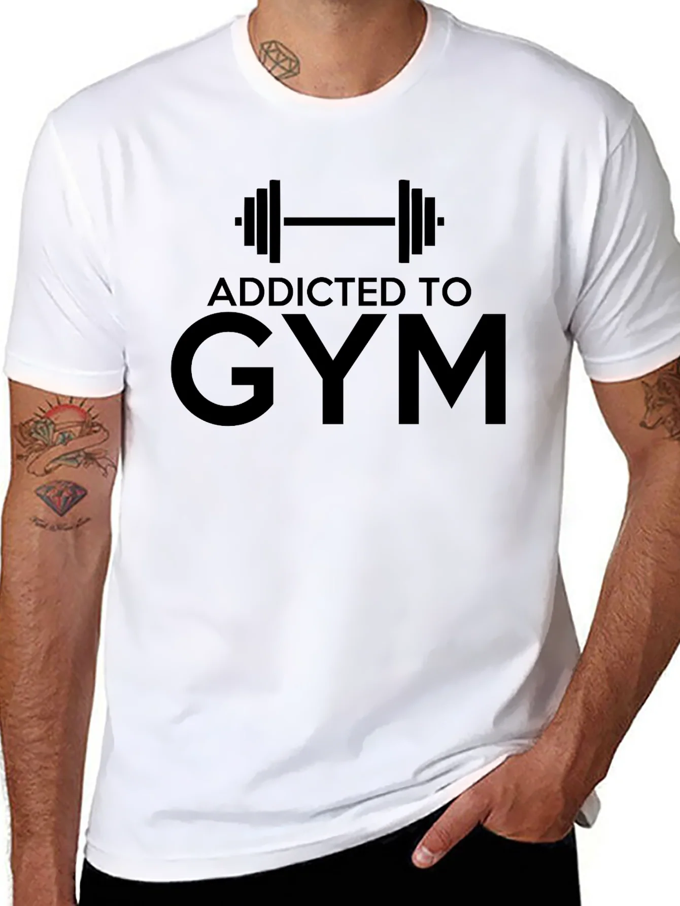 Camiseta Negra Addicted to Gym