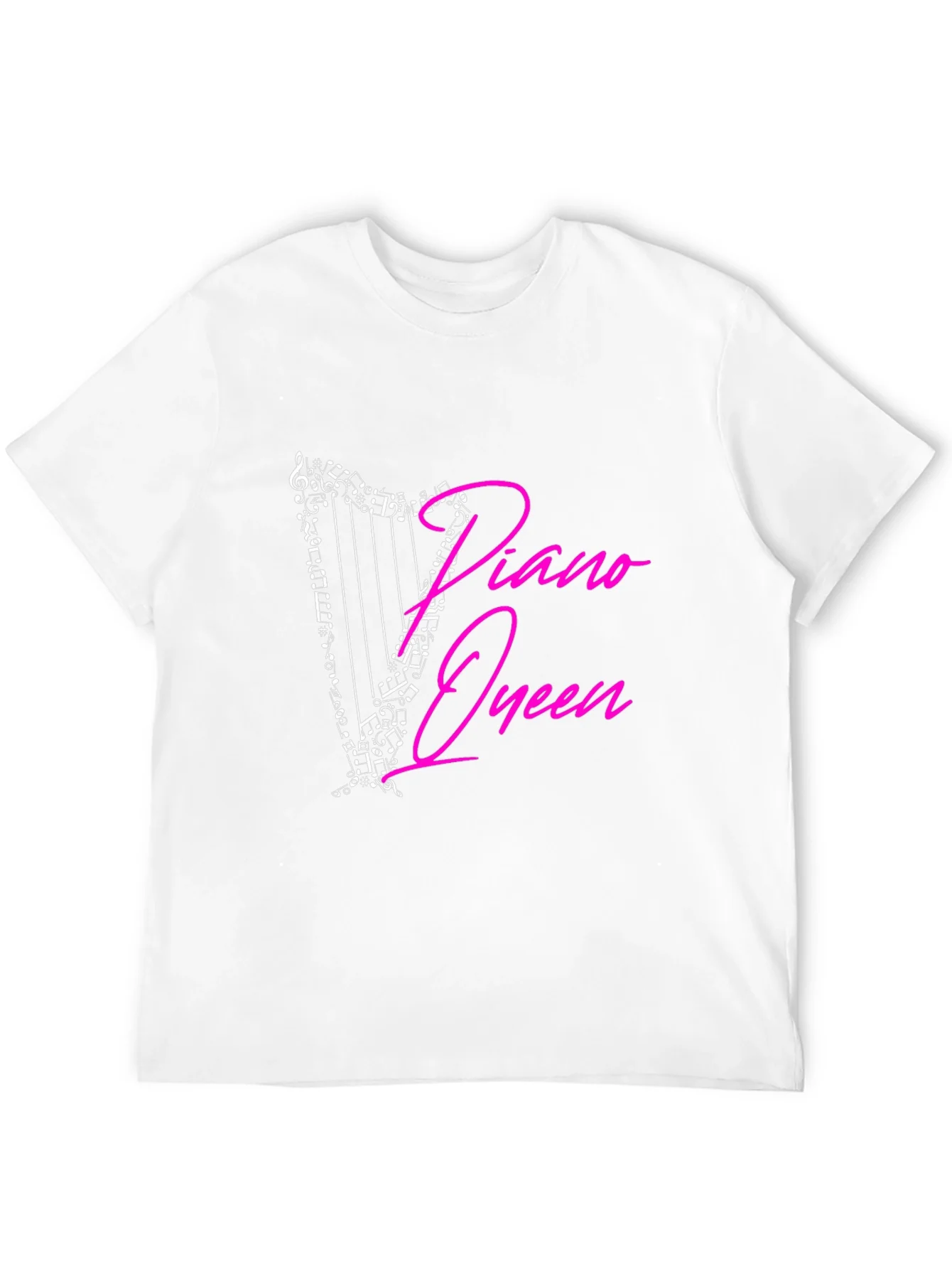 Rebbecca Piano Queen Harp Music Notes Graphic T-Shirt
