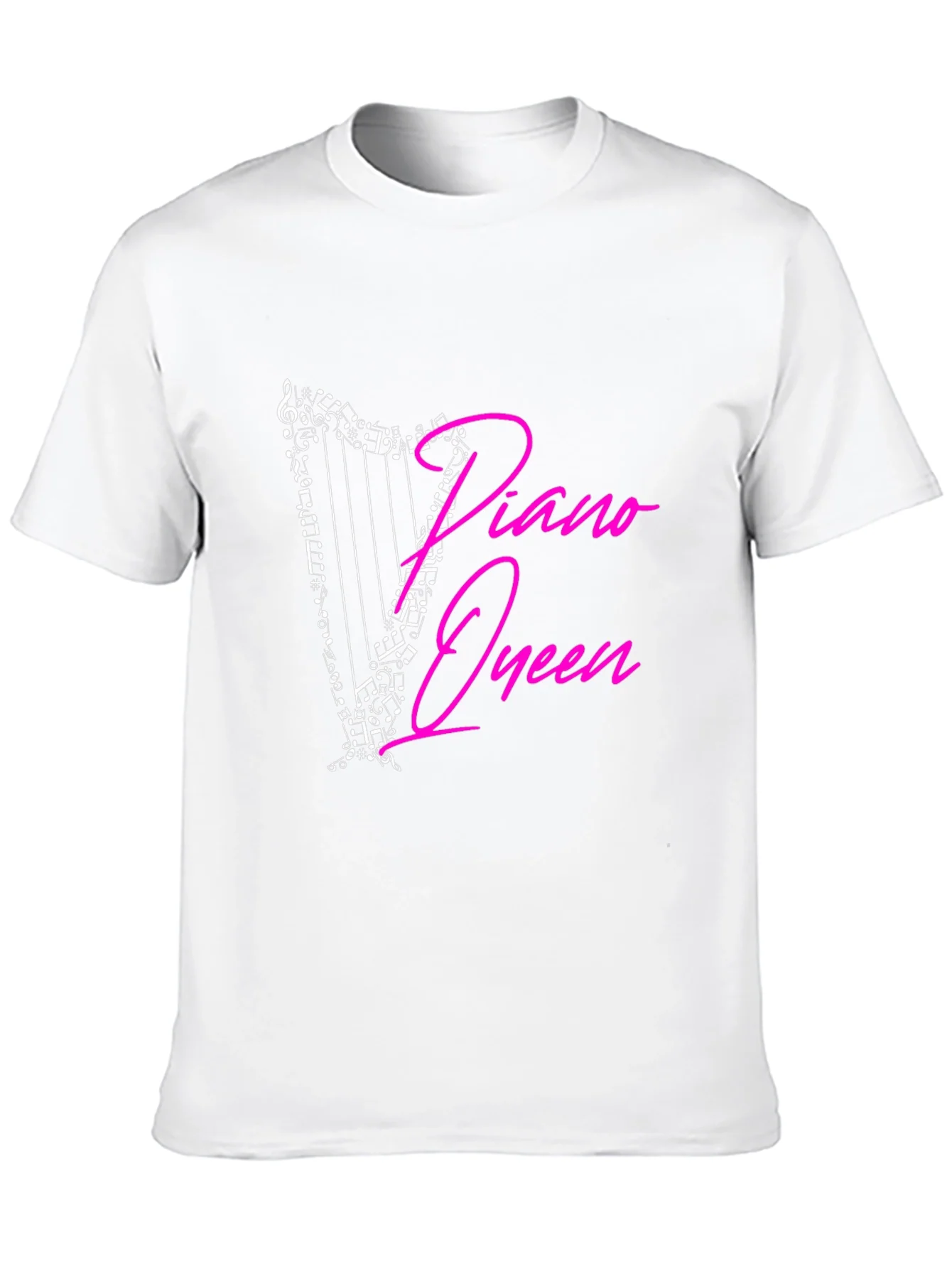 Rebbecca Piano Queen Harp Music Notes Graphic T-Shirt