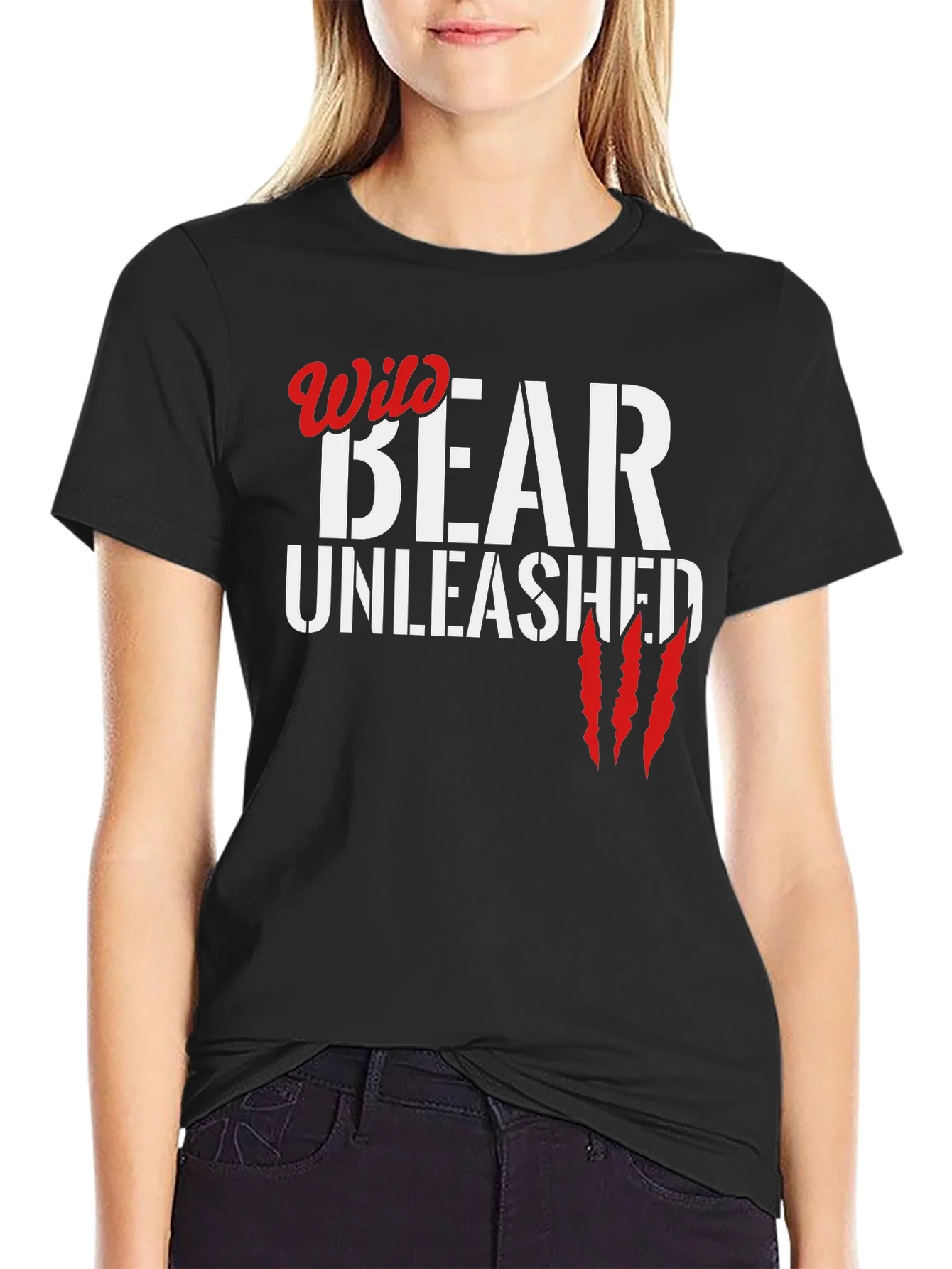 Rebbecca Wild Bear Unleashed Black Graphic Tee