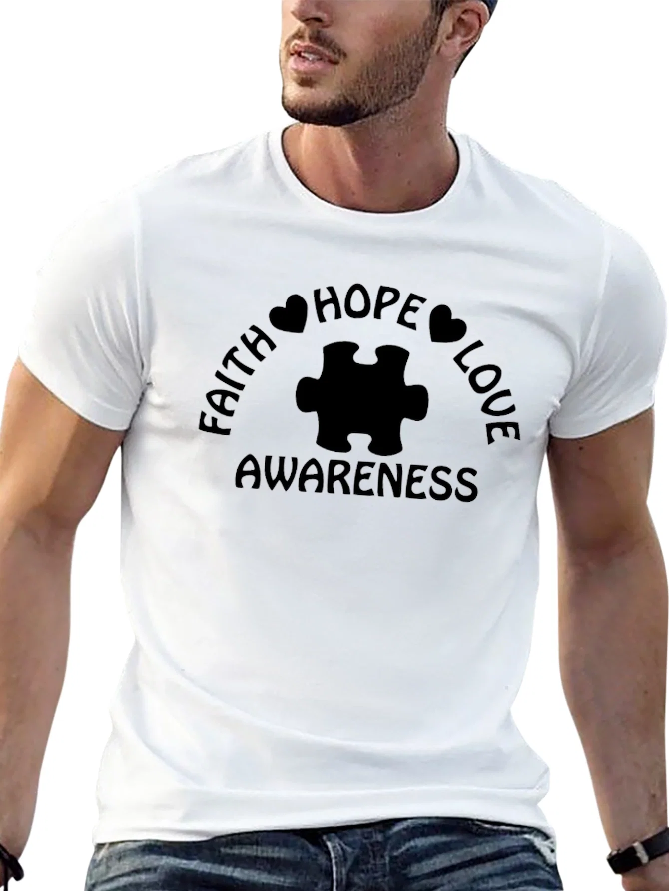 Rebbecca Faith Hope Love Awareness Autism T-Shirt
