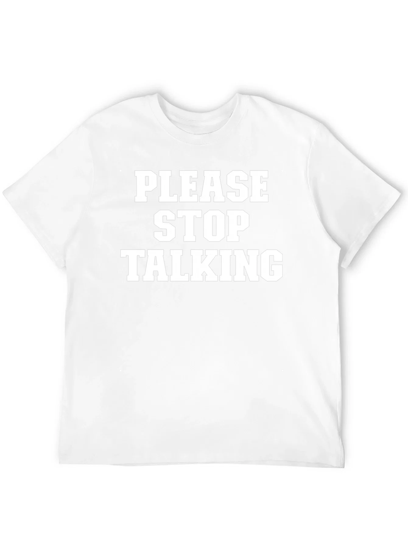 Rebbecca Please Stop Talking Graphic Tee - Black