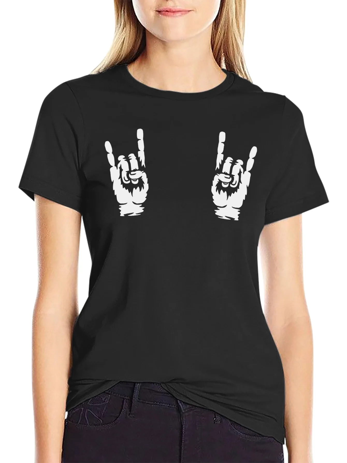 Rebbecca Rock On Hand Gesture Graphic Tee