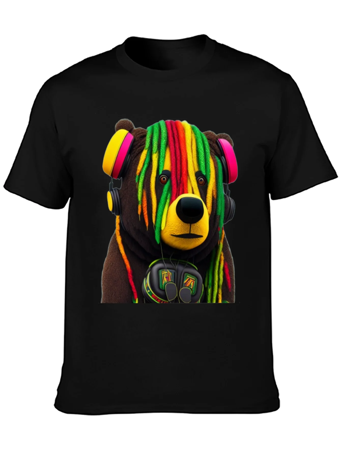 Rebbecca Rasta Bear Graphic Tee - Cool Streetwear