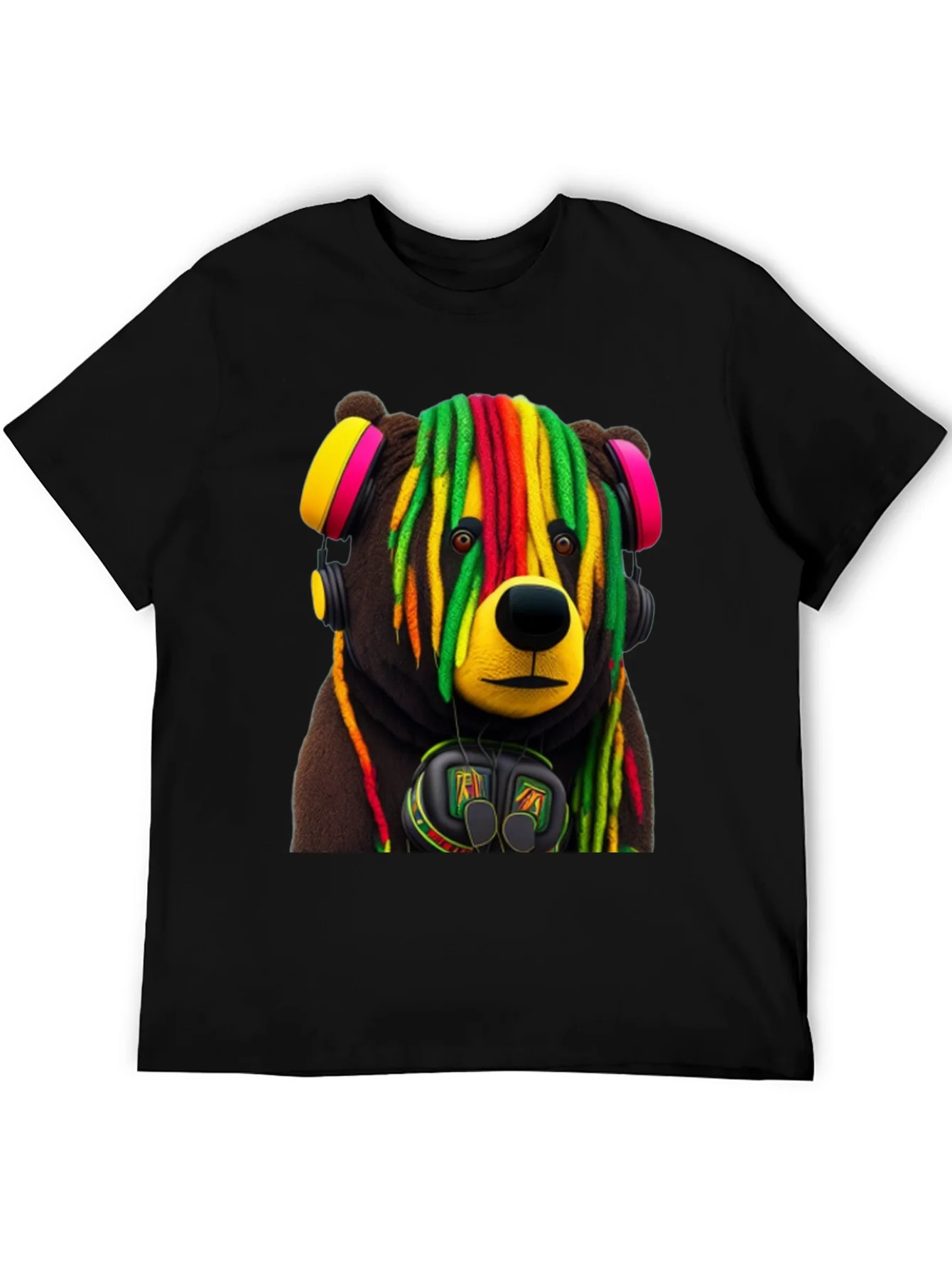 Rebbecca Rasta Bear Graphic Tee - Cool Streetwear