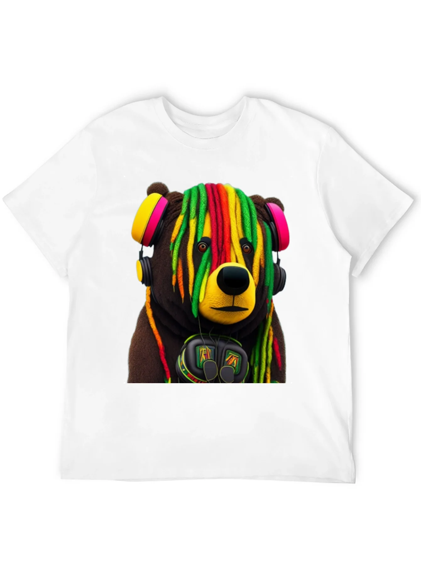 Rebbecca Rasta Bear Graphic Tee - Cool Streetwear