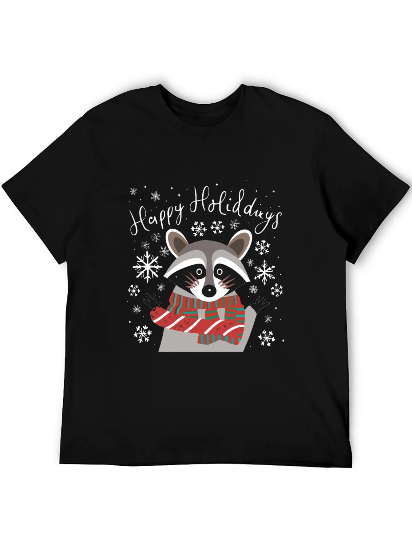 Rebbecca Happy Holidays Raccoon Graphic Tee