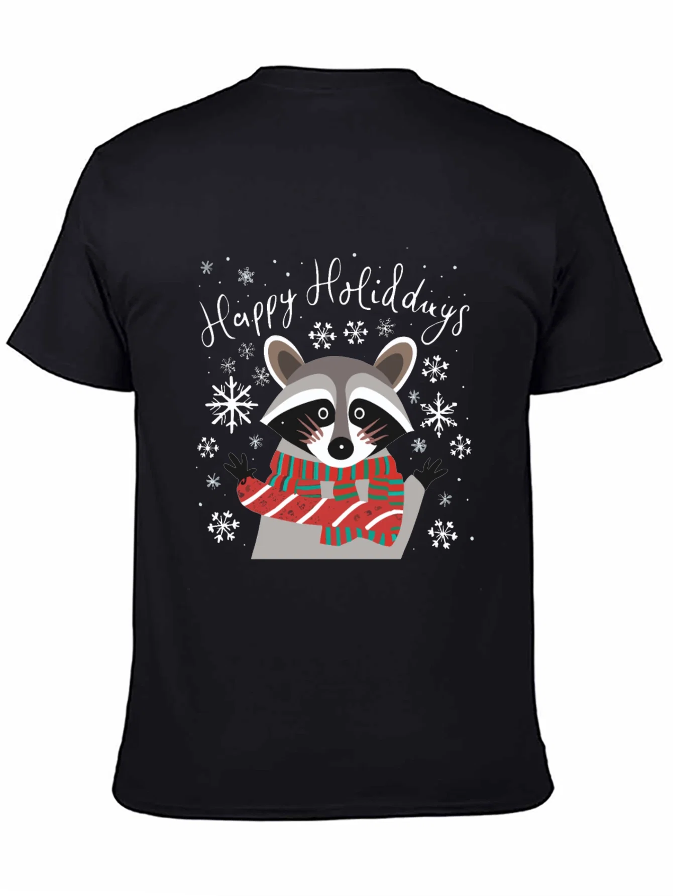 Rebbecca Happy Holidays Raccoon Graphic Tee