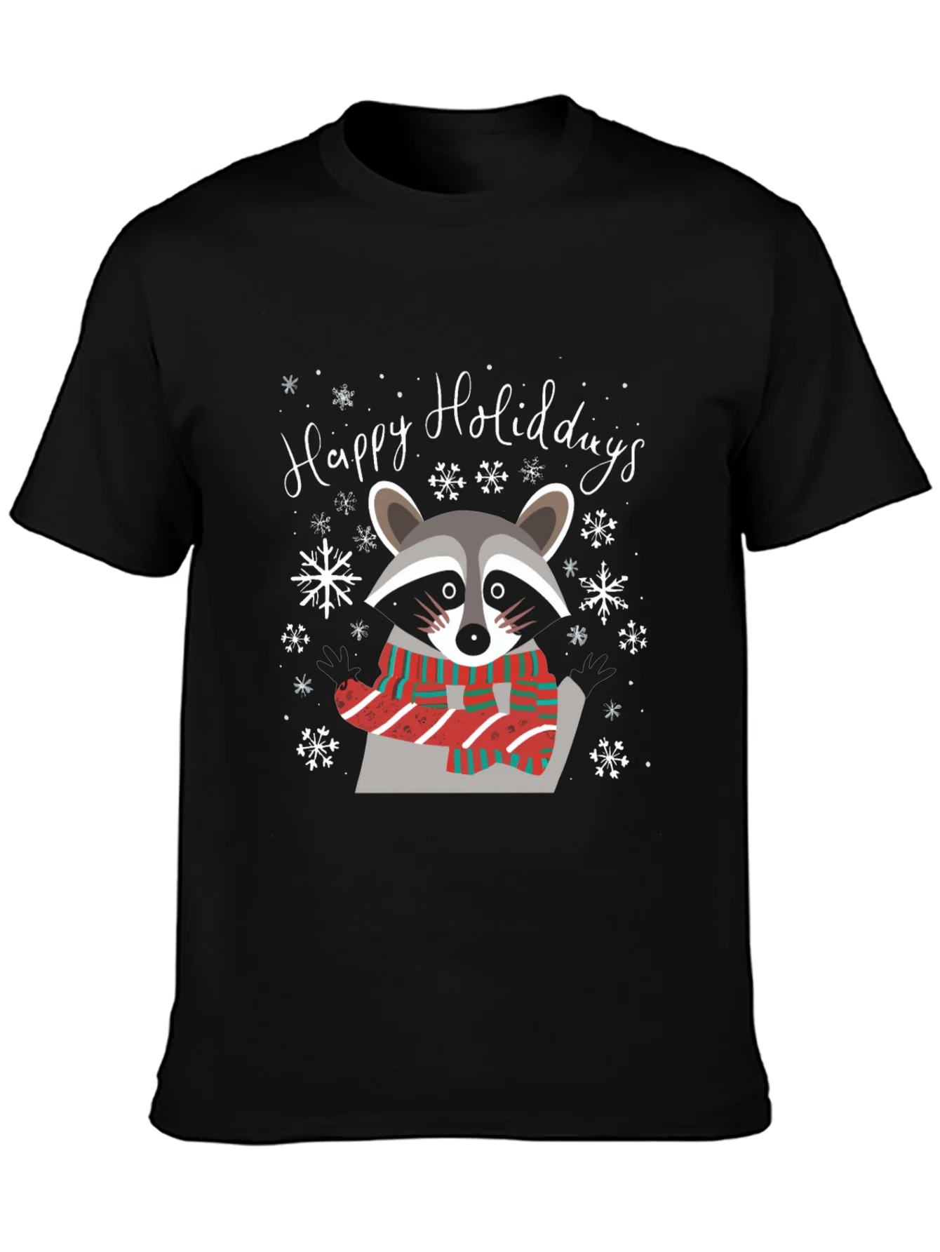 Rebbecca Happy Holidays Raccoon Graphic Tee