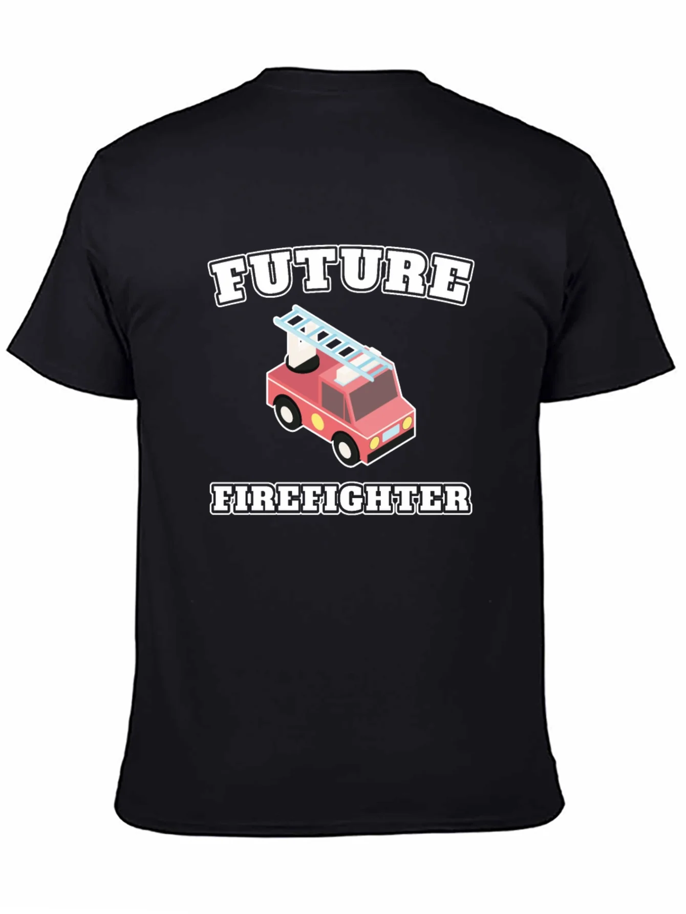 Camiseta Negra Futuro Bombero Infantil