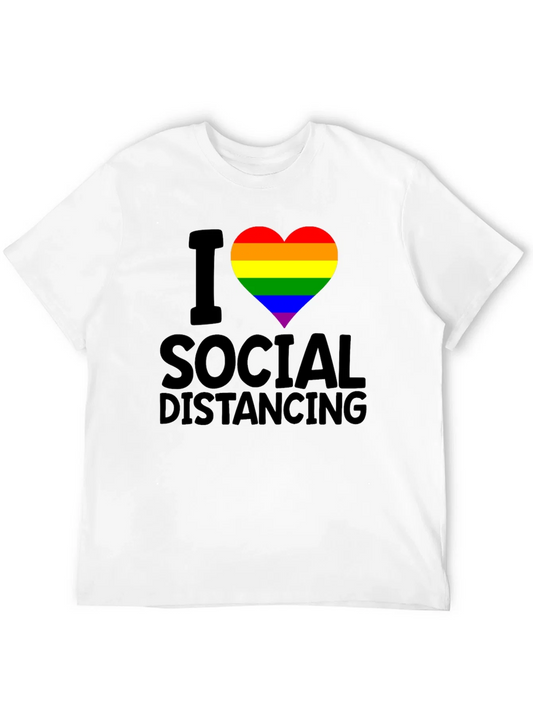 Rebbecca I Heart Social Distancing LGBTQ Pride T-Shirt