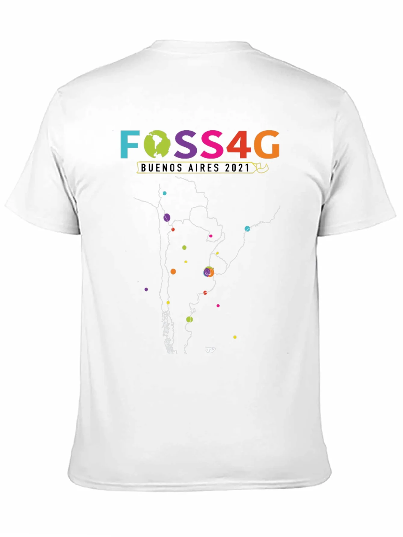Camiseta FOSS4G Buenos Aires 2021 - Dise?o Mapa Argentina