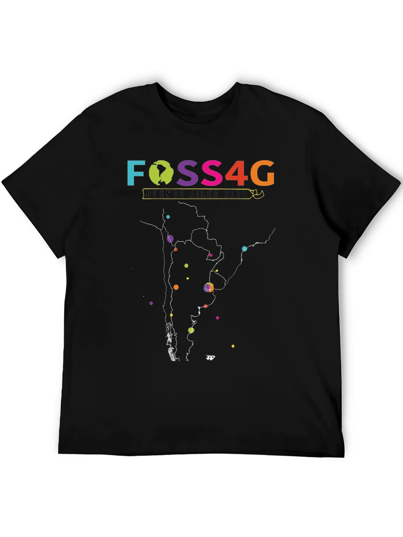 Camiseta FOSS4G Buenos Aires 2021 - Dise?o Mapa Argentina