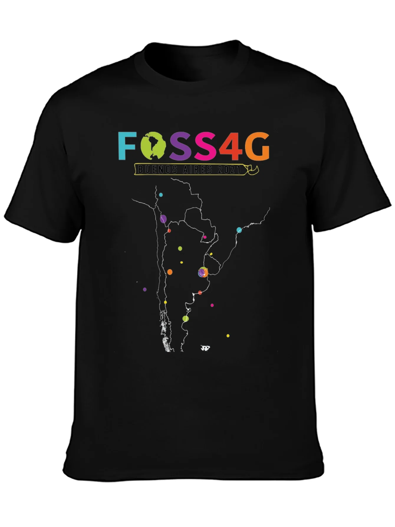 Camiseta FOSS4G Buenos Aires 2021 - Dise?o Mapa Argentina