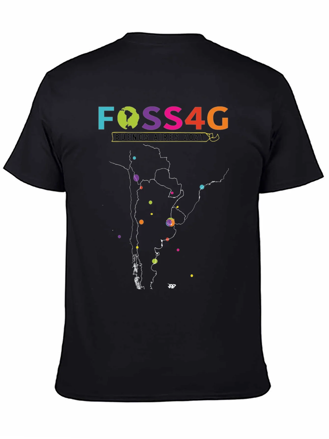 Camiseta FOSS4G Buenos Aires 2021 - Dise?o Mapa Argentina