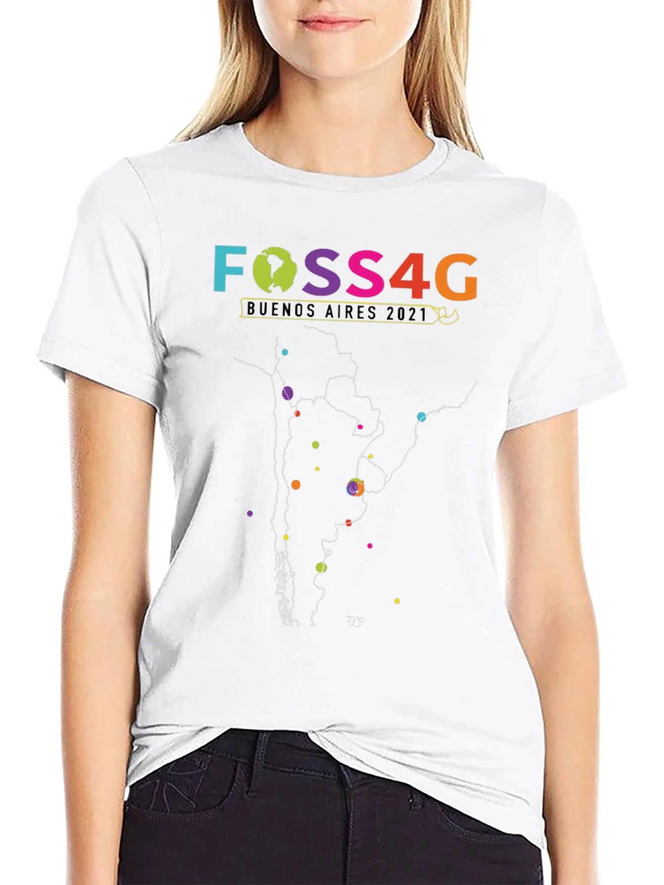 Camiseta FOSS4G Buenos Aires 2021 - Dise?o Mapa Argentina