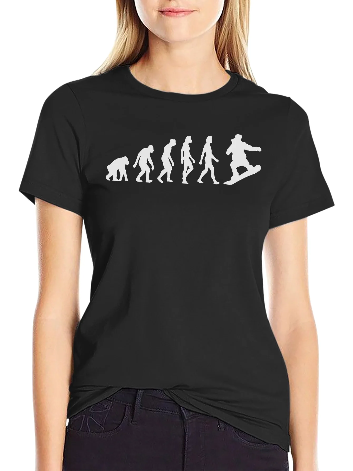 Camiseta Negra Evoluci¨®n Snowboard