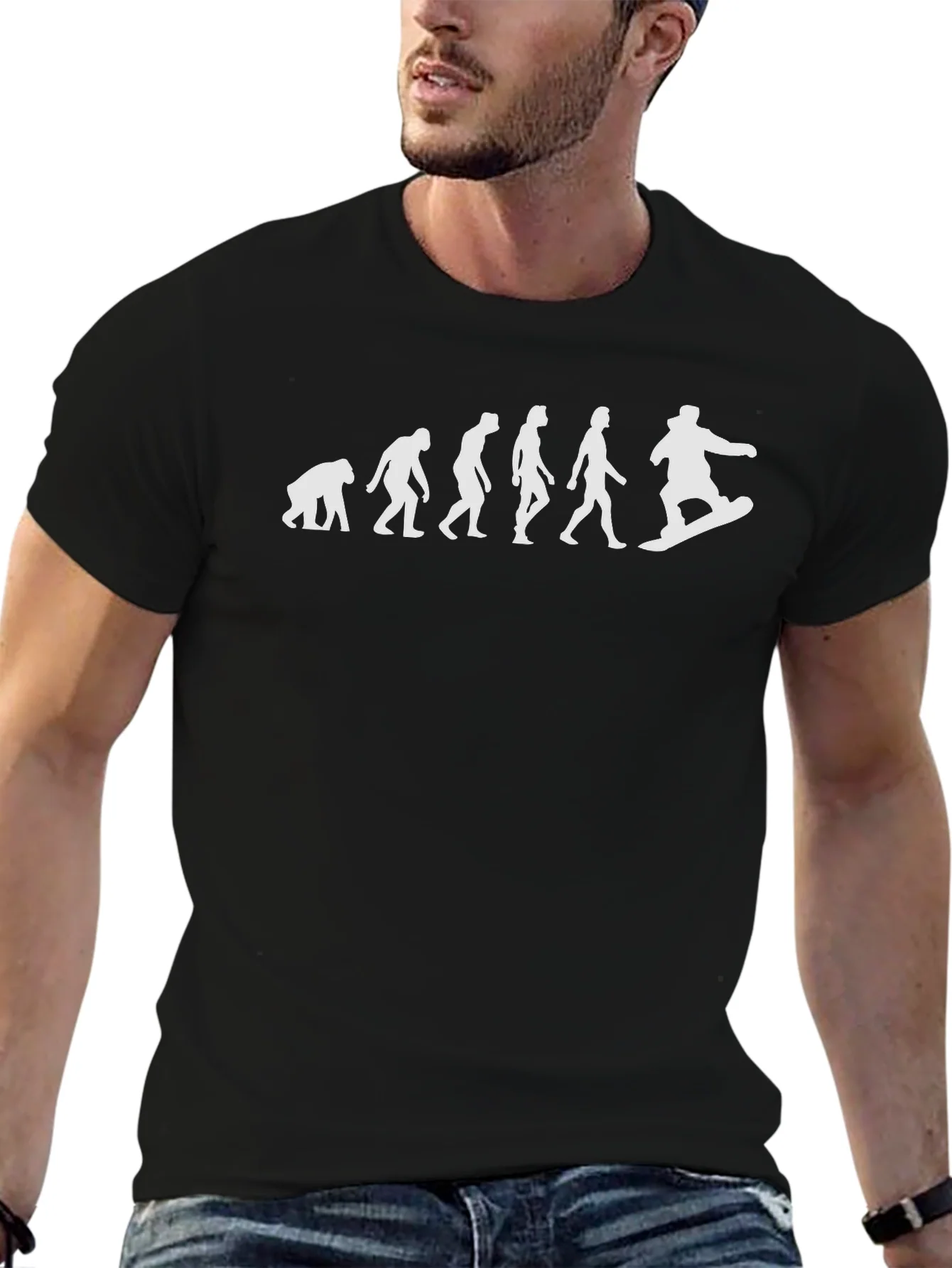 Camiseta Negra Evoluci¨®n Snowboard