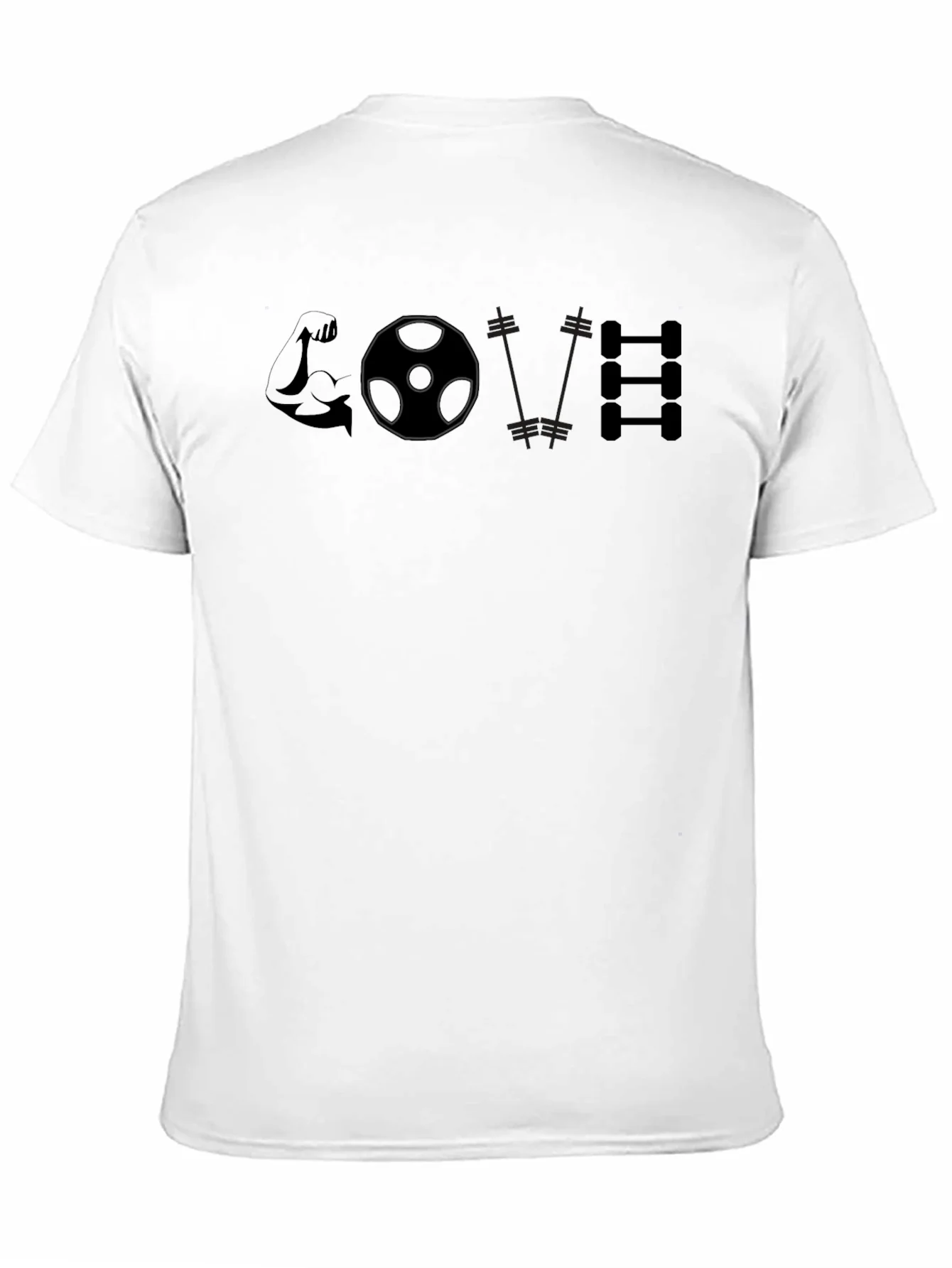 Camiseta Negra Love Gym para Entusiastas del Fitness