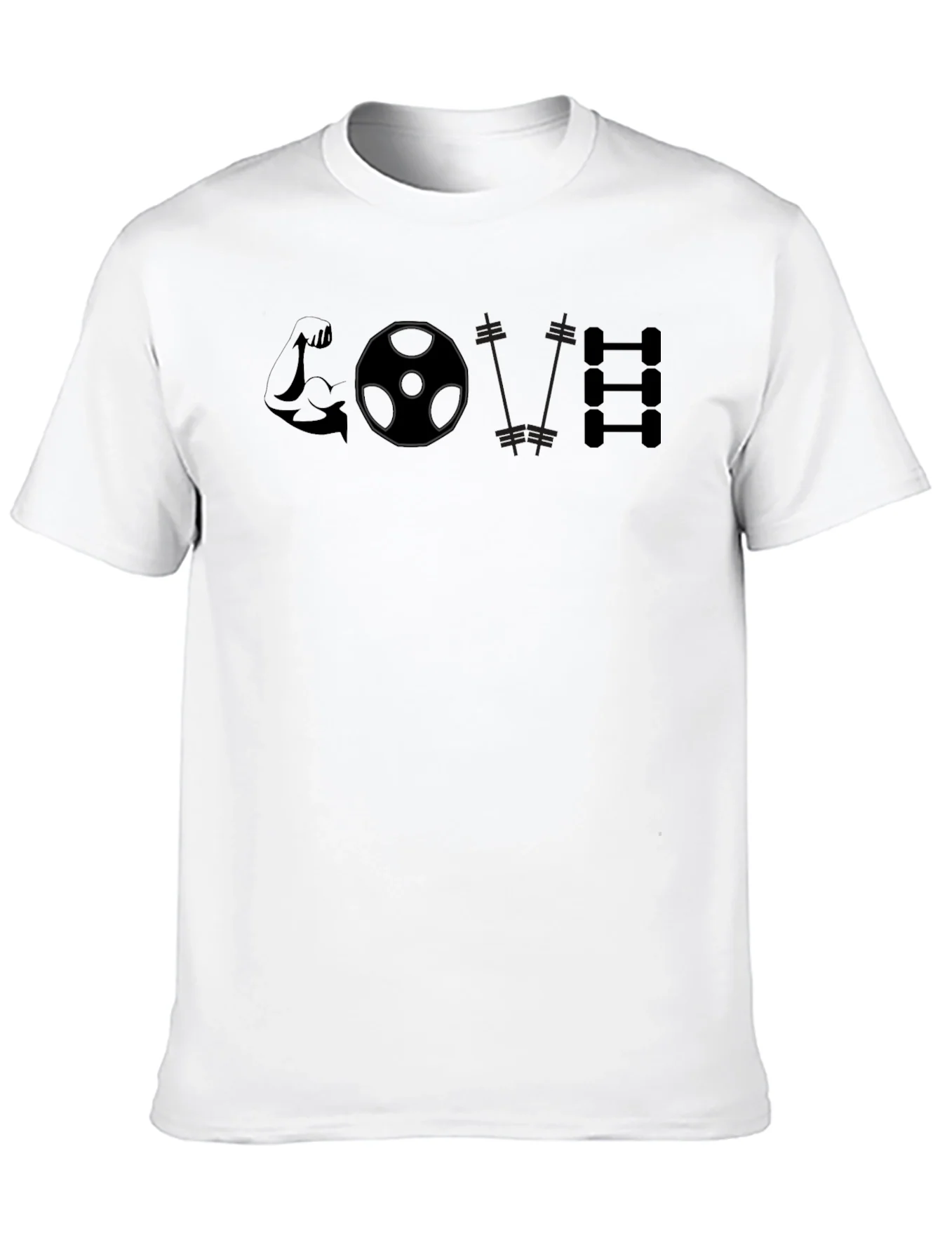 Camiseta Negra Love Gym para Entusiastas del Fitness
