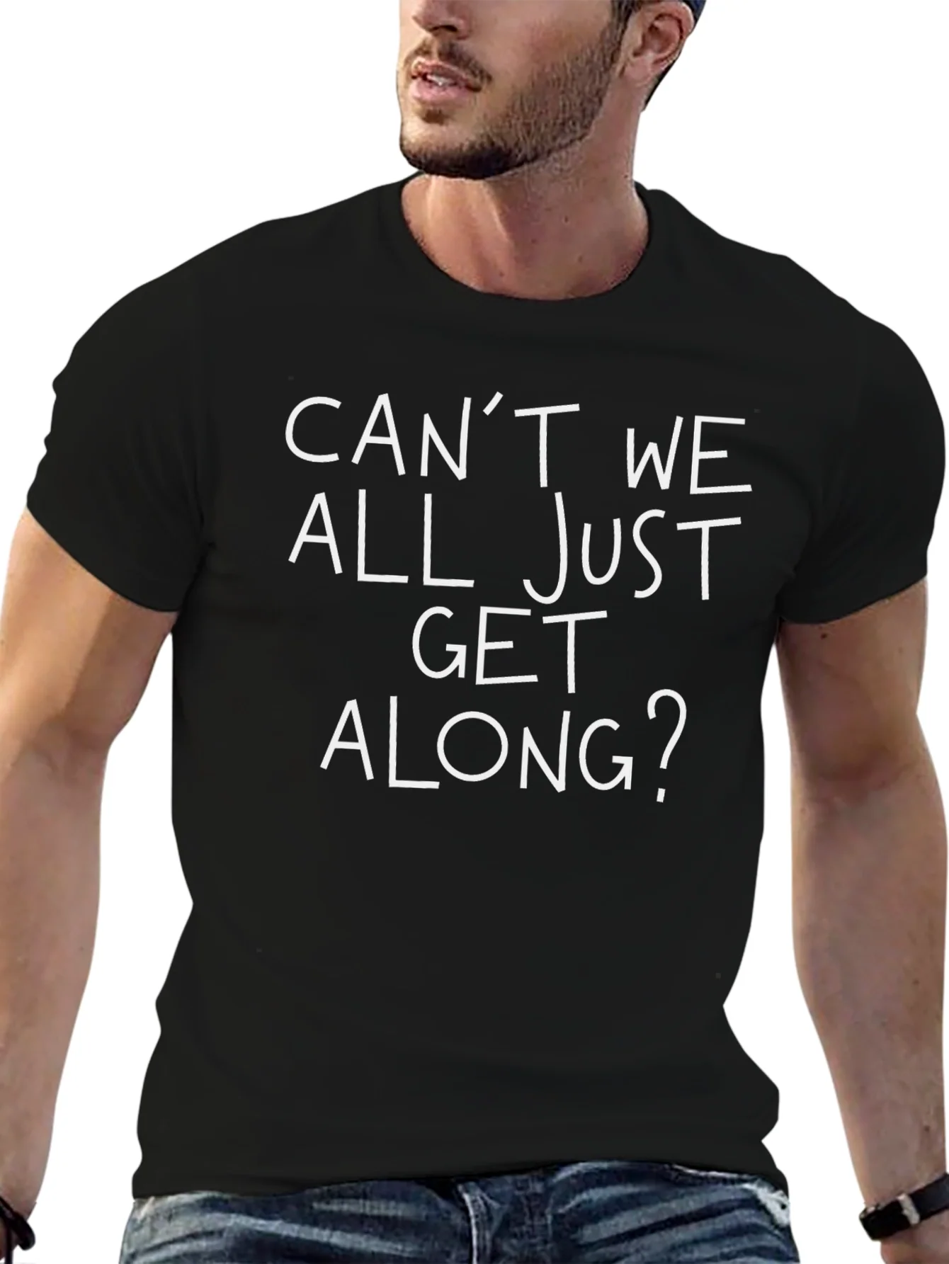 Camiseta Negra ?No podemos llevarnos bien?