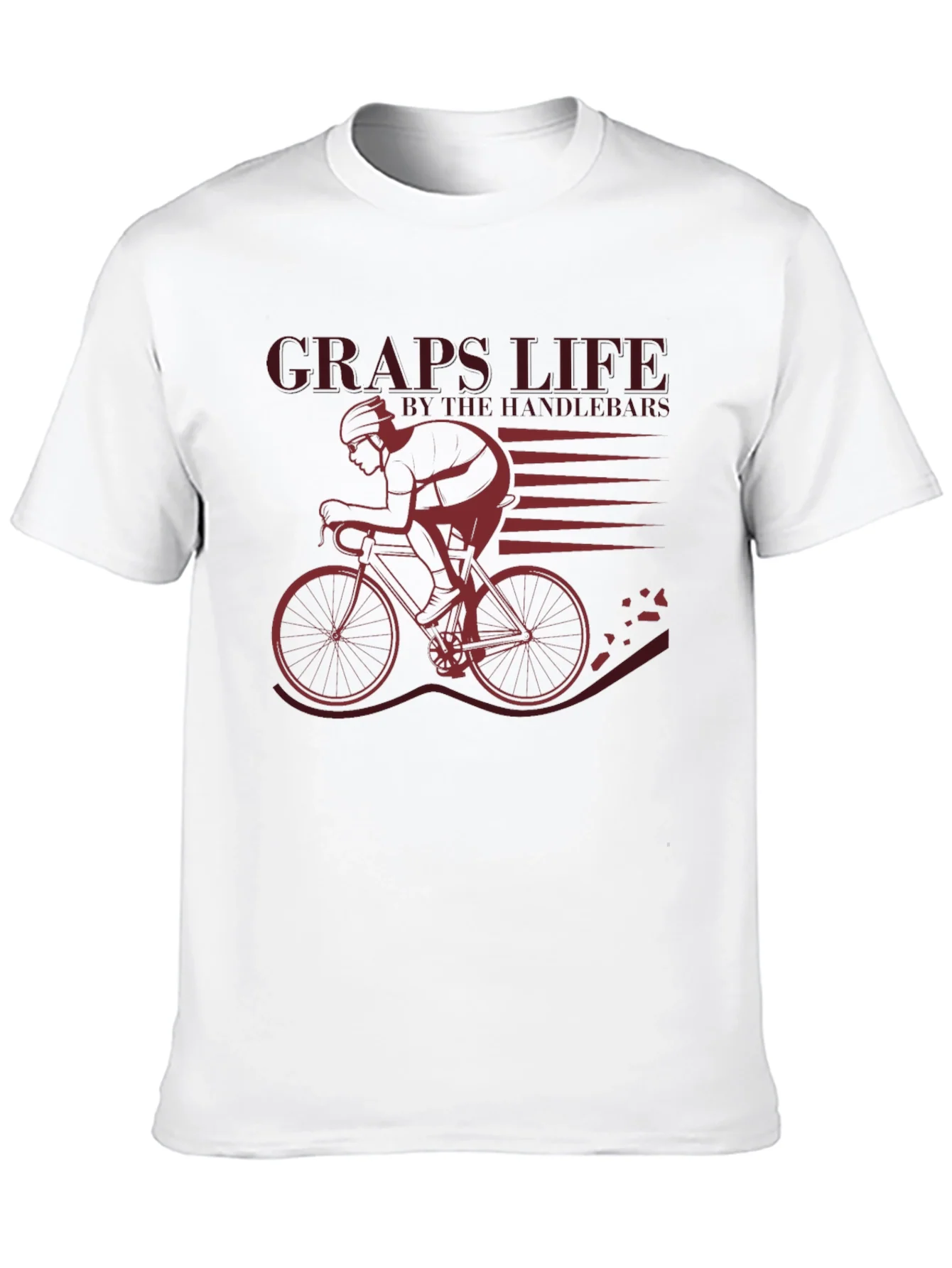 Camiseta Negra Ciclismo: Craps Life by the Handlebars